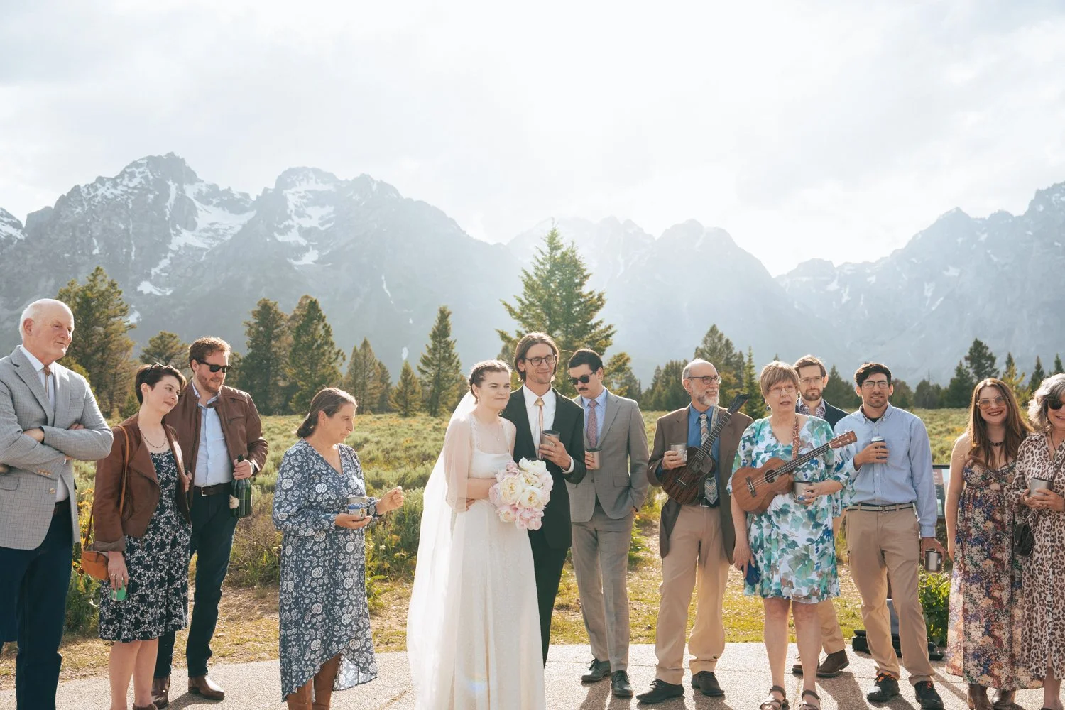 Mountain View turnout wedding group photos