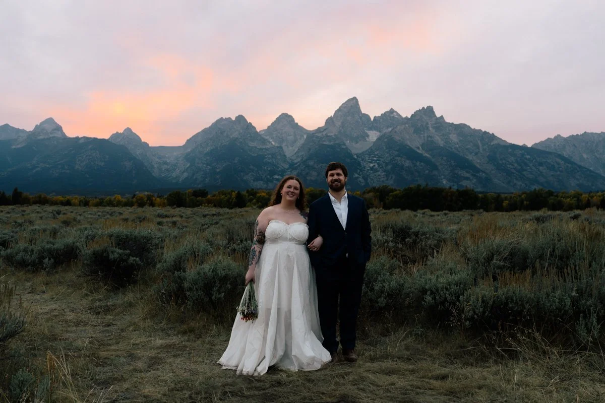Grand Teton sunset elopement photos