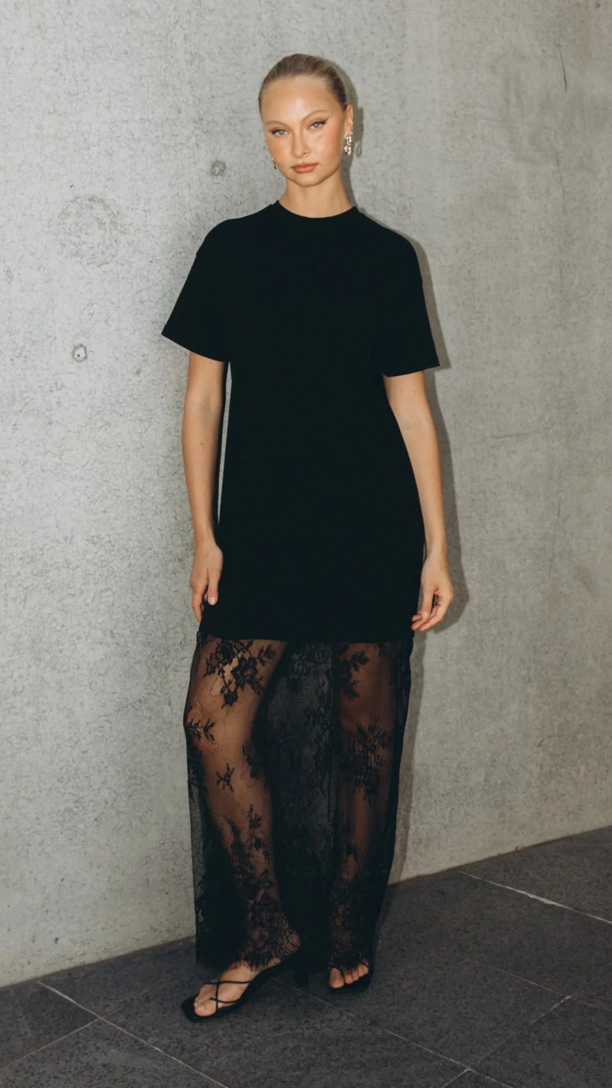 Black Lace Maxi Dress