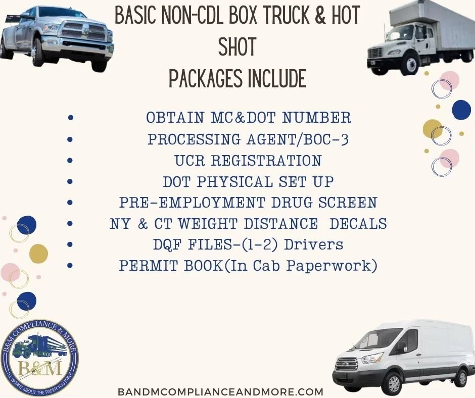 BASIC NON-CDL BOX TRUCK & HOT SHOT PACKAGES