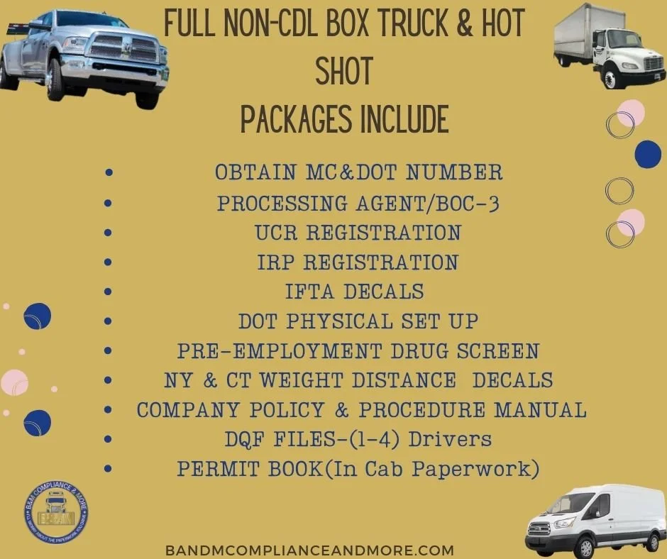 FULL NON-CDL BOX TRUCK & HOT SHOT PACKAGE