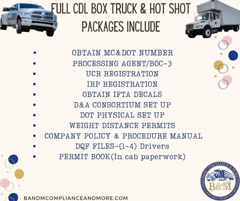 FULL DOT BOX TRUCK & HOT TRUCK PACKAGE
