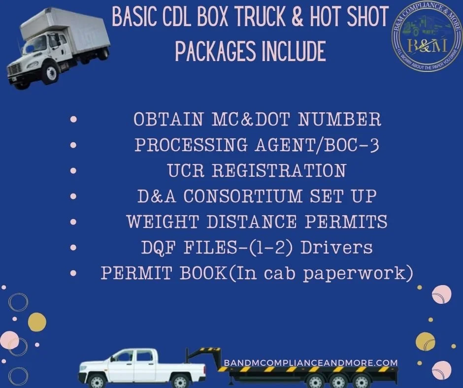 BASIC DOT CDL BOX TRUCK & HOT SHOT PACKAGE