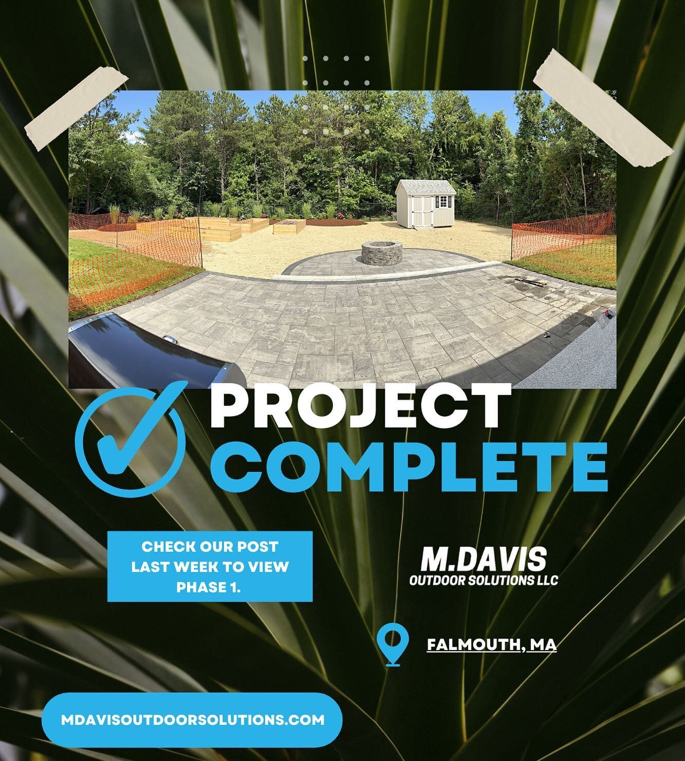 👀 We told you to stay tuned!

Very fulfilling to see this whole project come full circle just in time for the holiday weekend! A little bit of everything on this job &mdash; from sod install, to a fire pit, to plantings, to cobblestone, and much mor