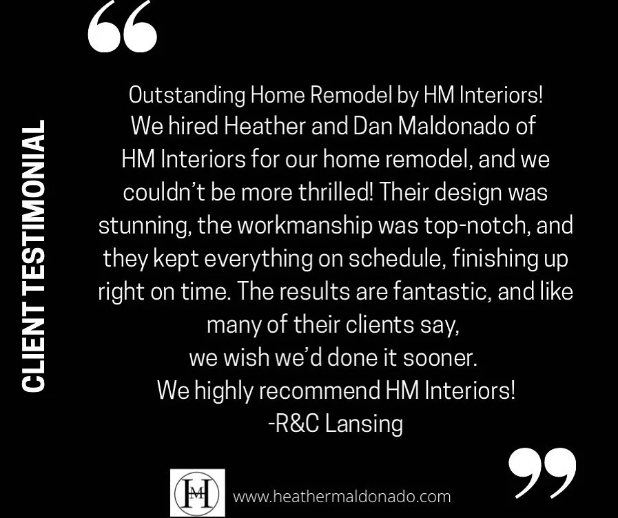 Our clients say it best and we couldn&rsquo;t be more thrilled to have another happy client. 
.
.
#happyclientshappyus❤️ #clienttestimonial #remodelcontractor #homeremodel #kitchenremodel #interiordesigner #thankyou