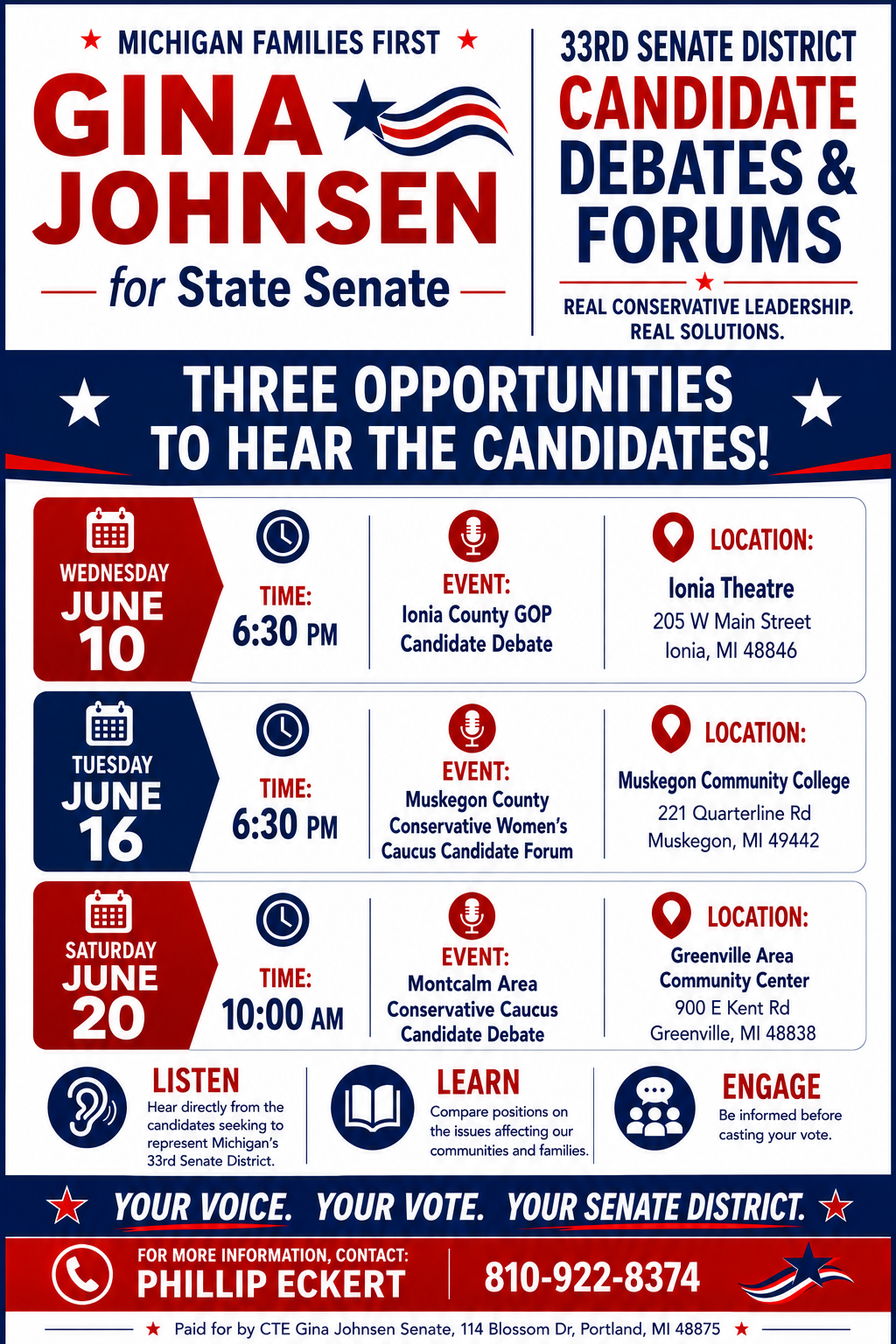 3 Candidate Debates around the 33rd District!