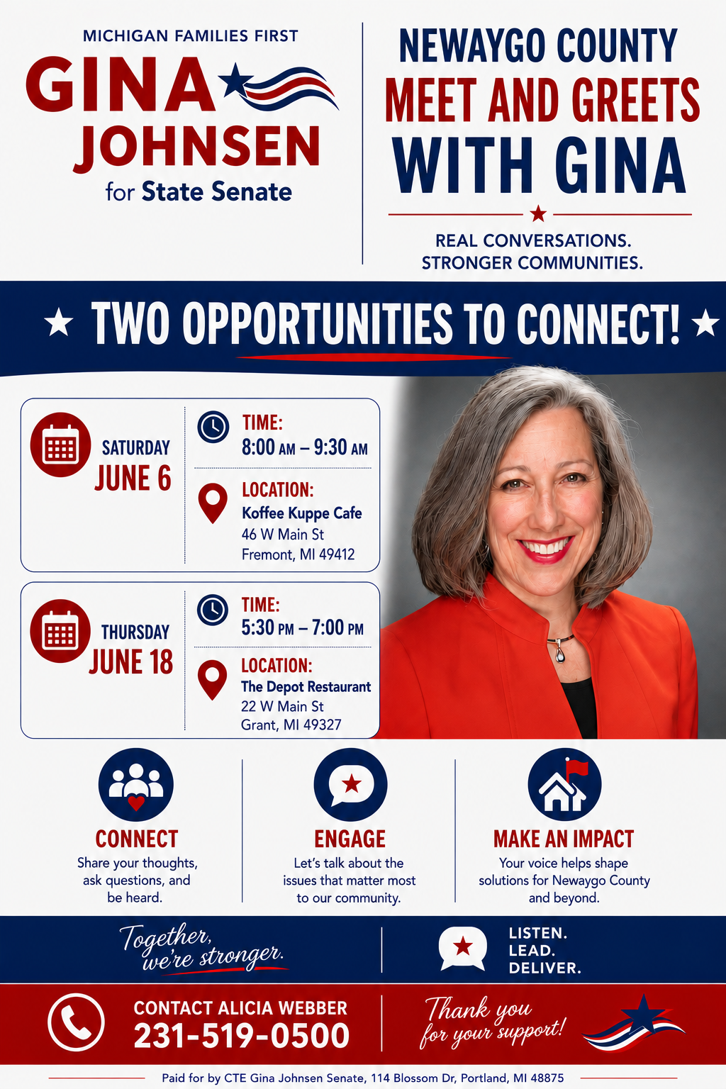 Meet and Greets with Gina Johnsen for State Senate