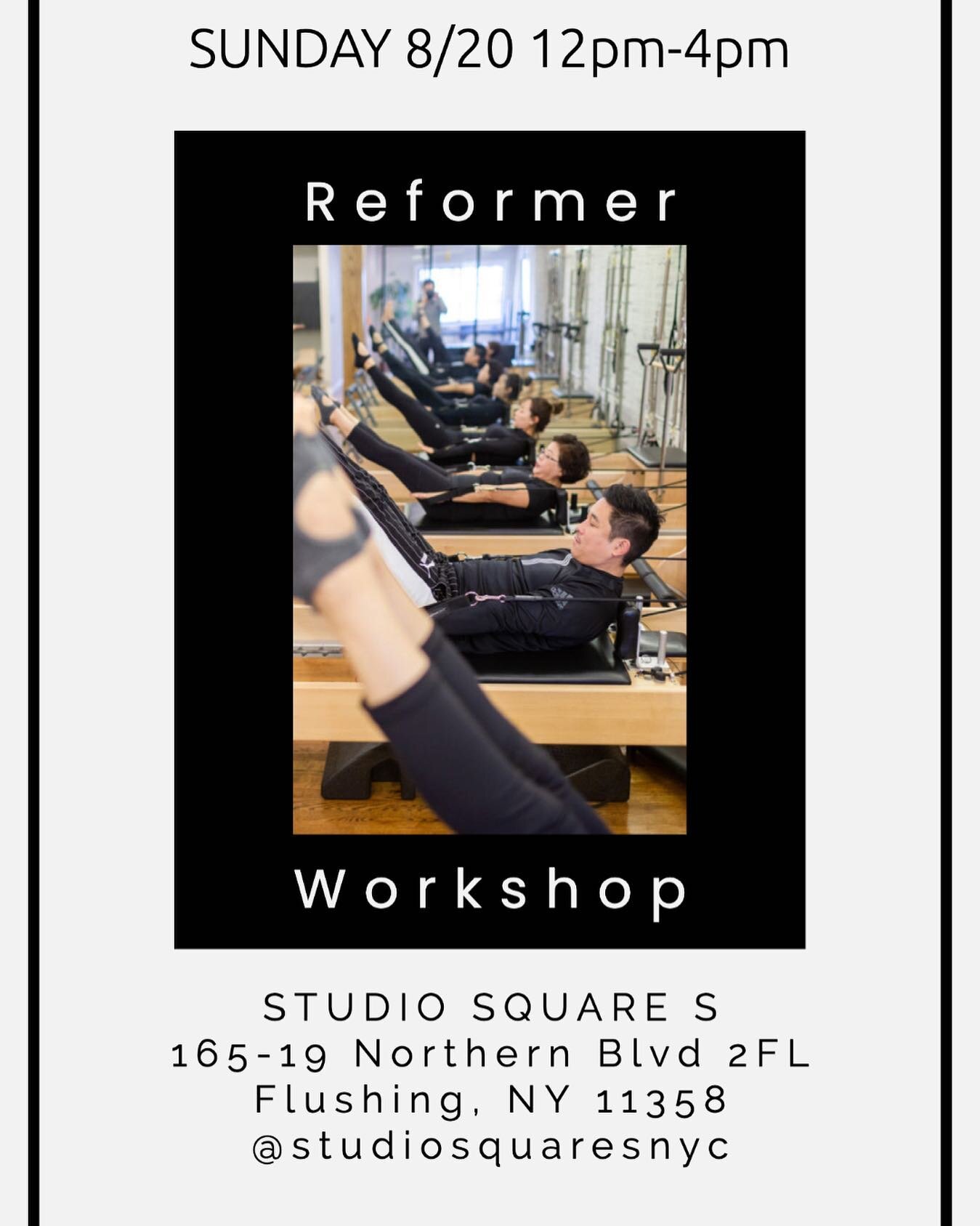 The Free Pilates Community Project will be at Studio Square S 8/20 from 12-4. 

We believe there should be a free sharing of Pilates within the community and time to join together doing what we love without monetization or discrimination. 

We have h
