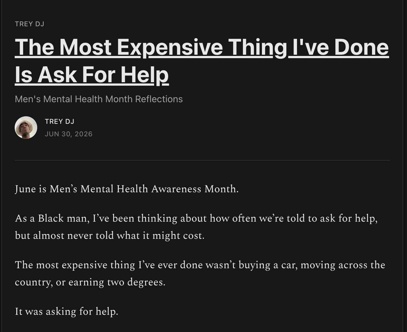The most expensive thing i’ve done is ask for help…