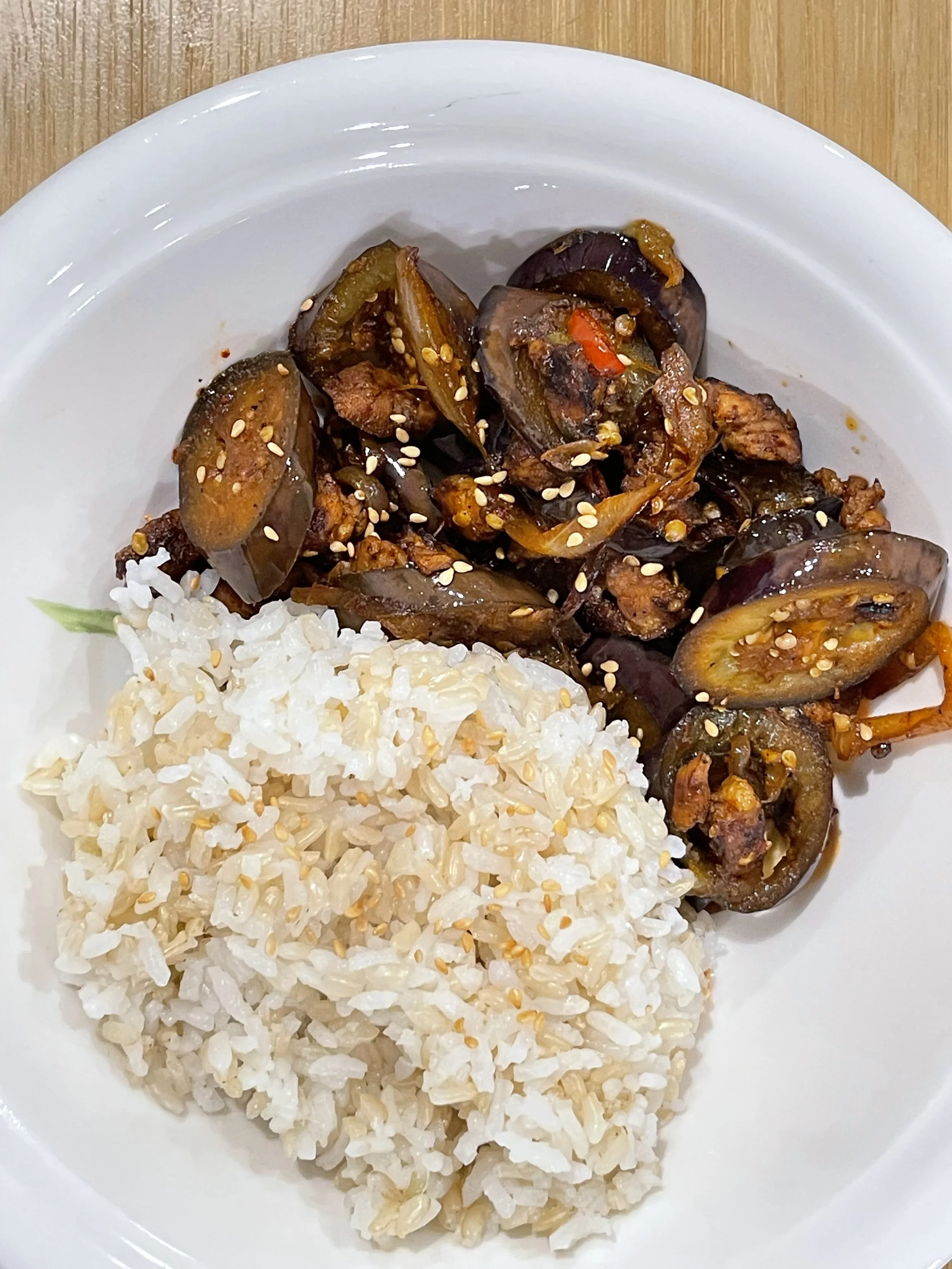 Spicy &amp; Savory Eggplant Stir -Fry
