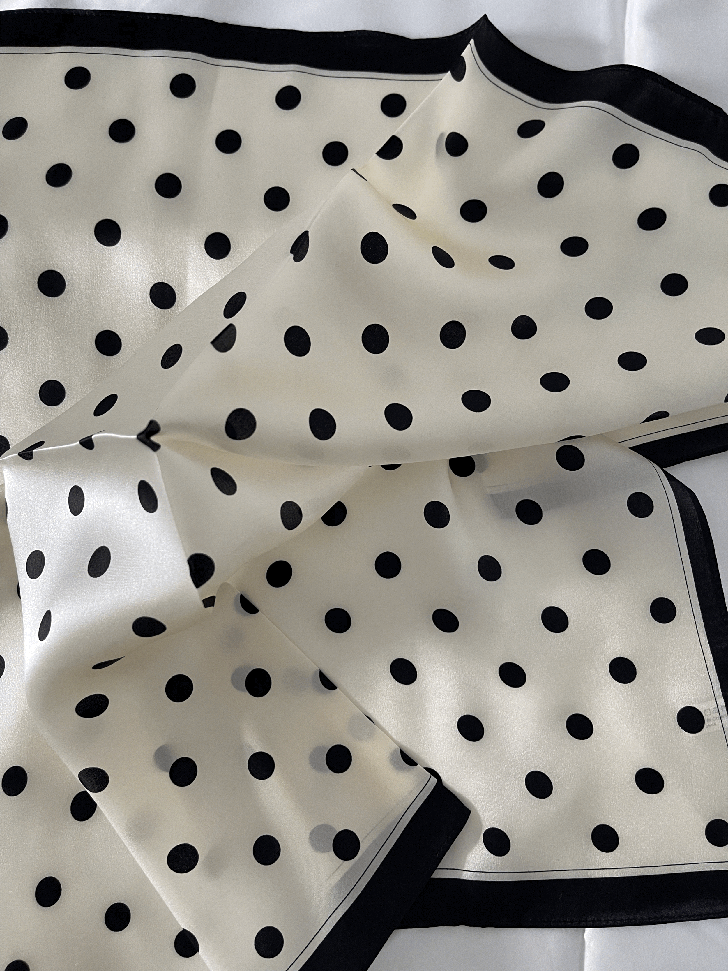 Monochrome Dot Silk Scarf