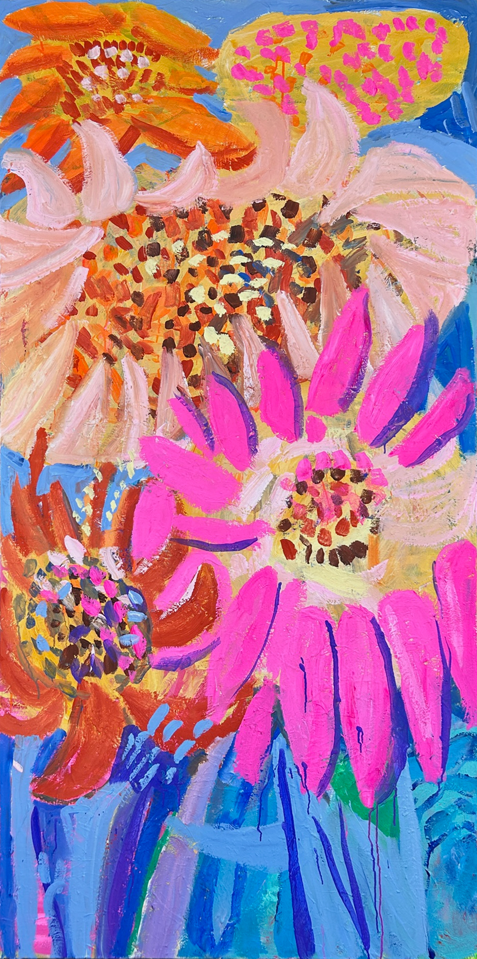 Dreaming Of Pink Sunflowers, 200x100cm, £4950