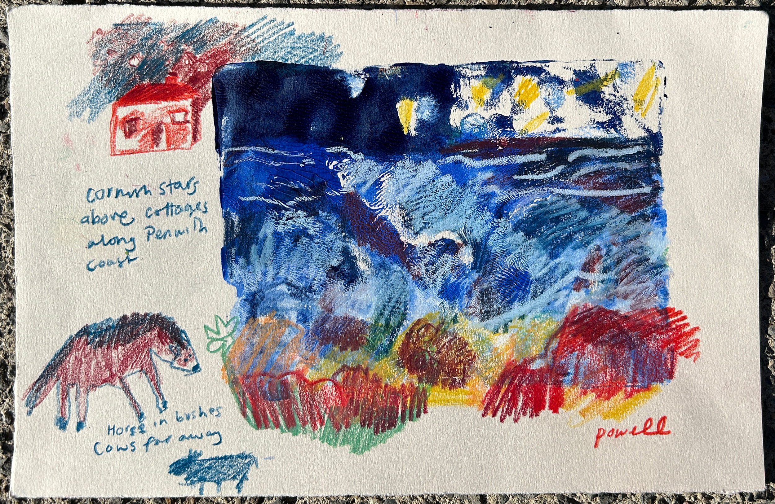 Cornish Stars Above Cottages Along Penwith Coast
