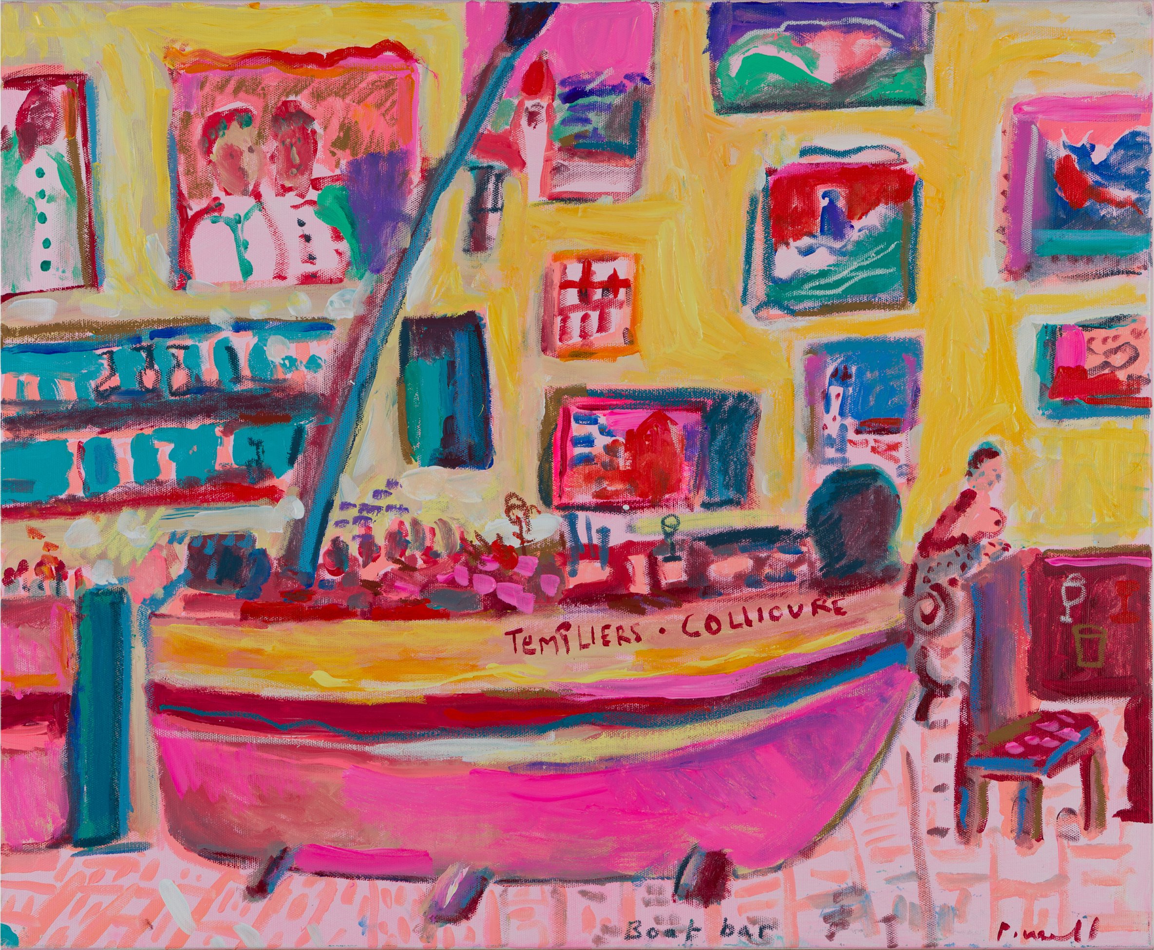 Les Templiers Boat Bar, The Place Where Matisse Stayed And Drank_73x60cm_canvas_£1930.JPG