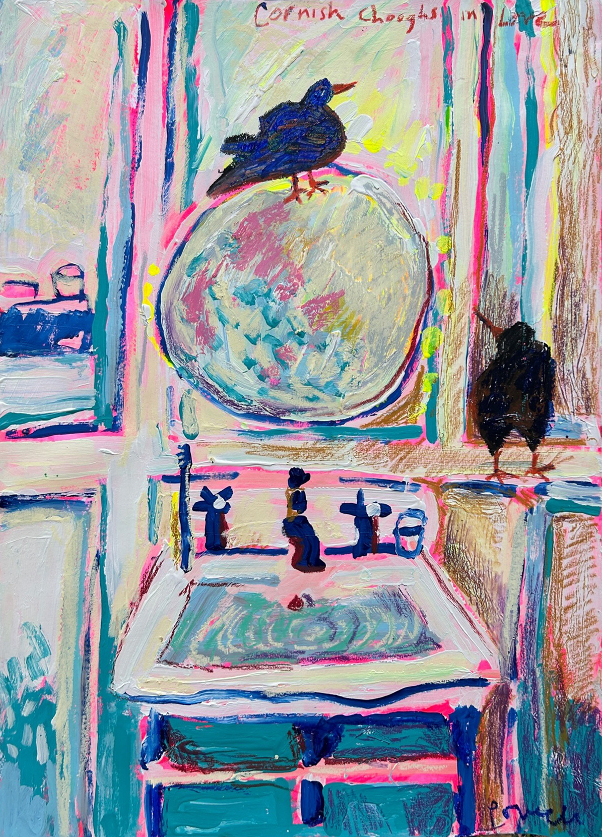Cornish Choughs In Love