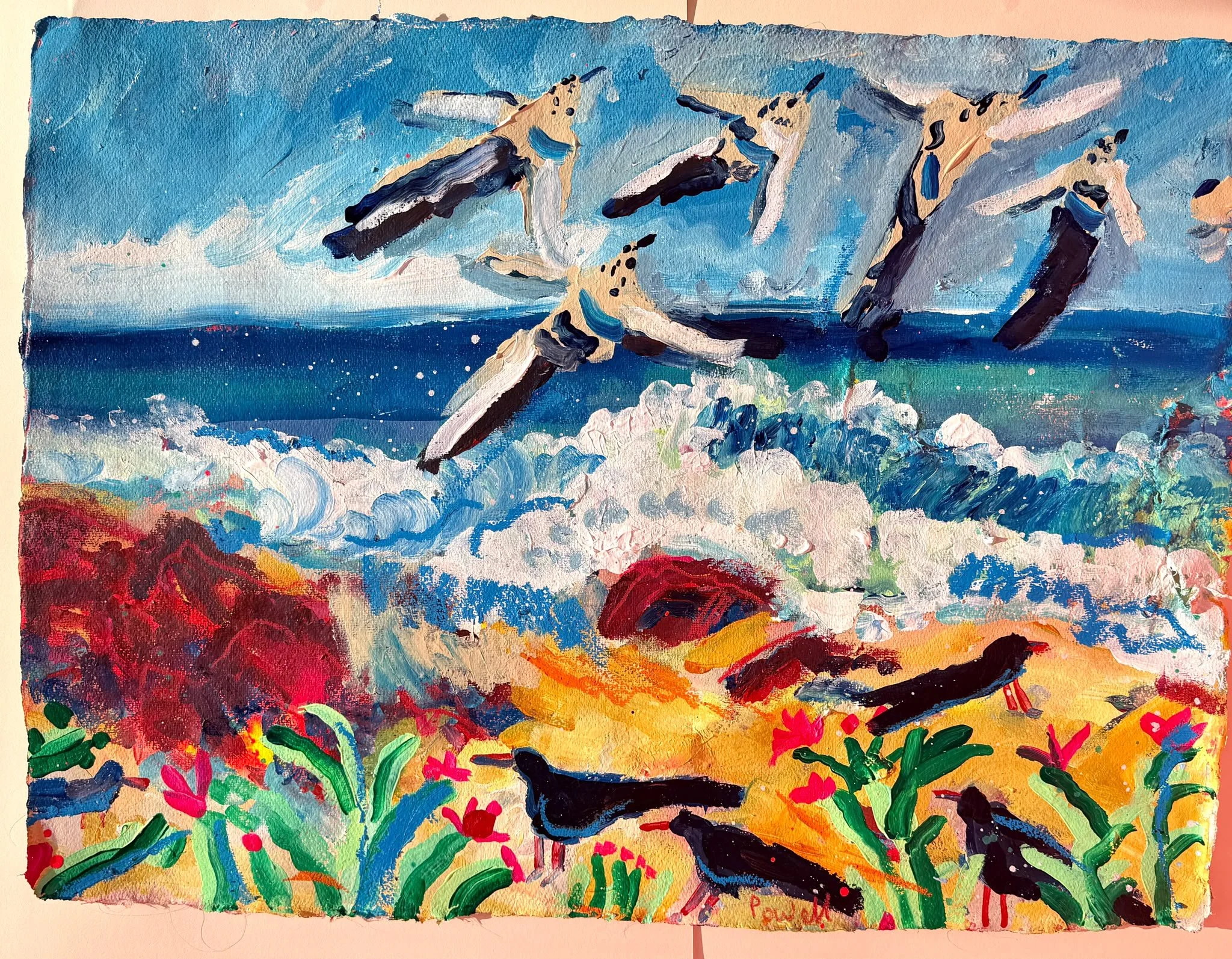 Surfing On The Wind And Checking The Sand For Food