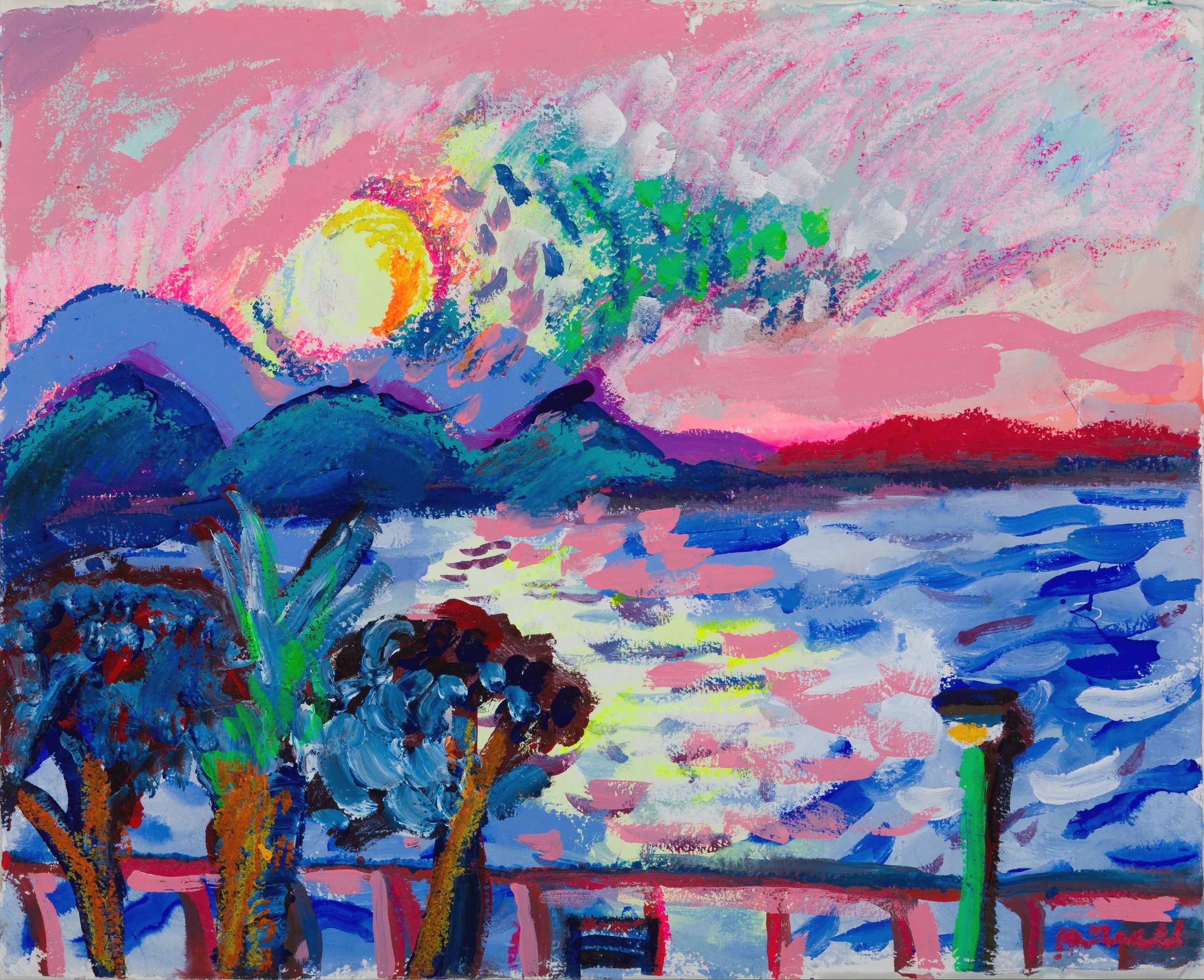 Sun Fading Behind The  Maritime Alpes