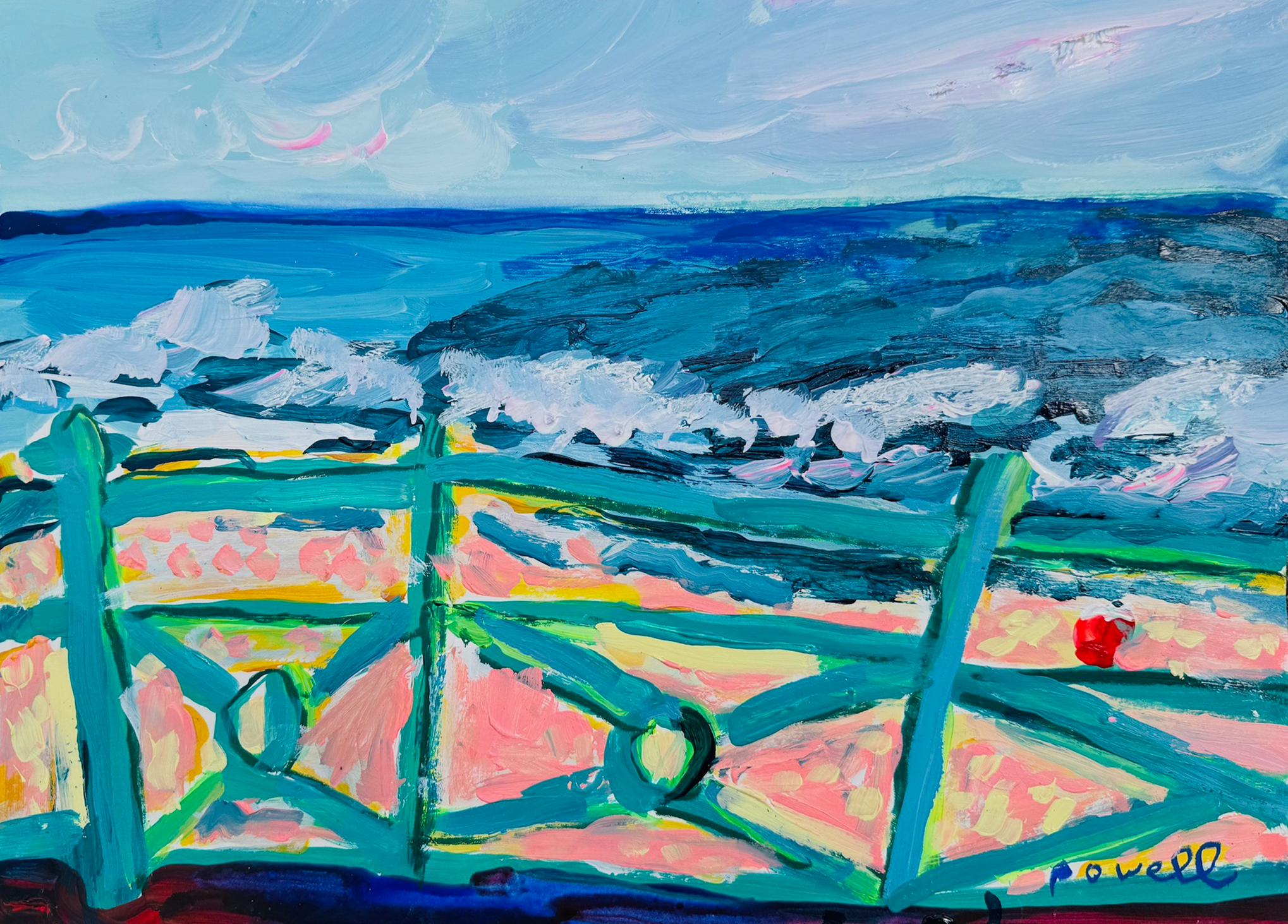 Turquoise Railings Of Brighton