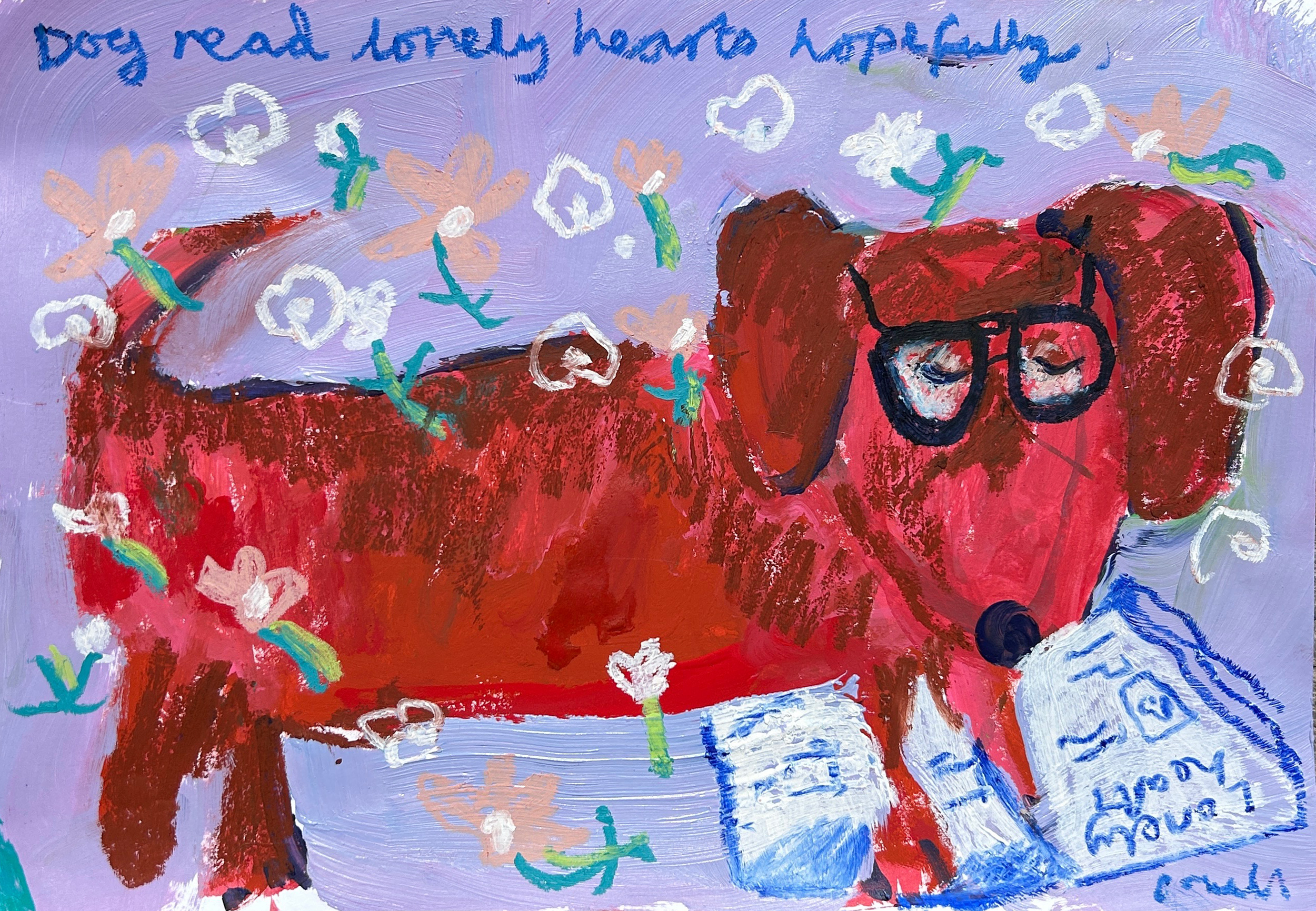 Dog Read Lonely Hearts Hopefully_42x30cm.png