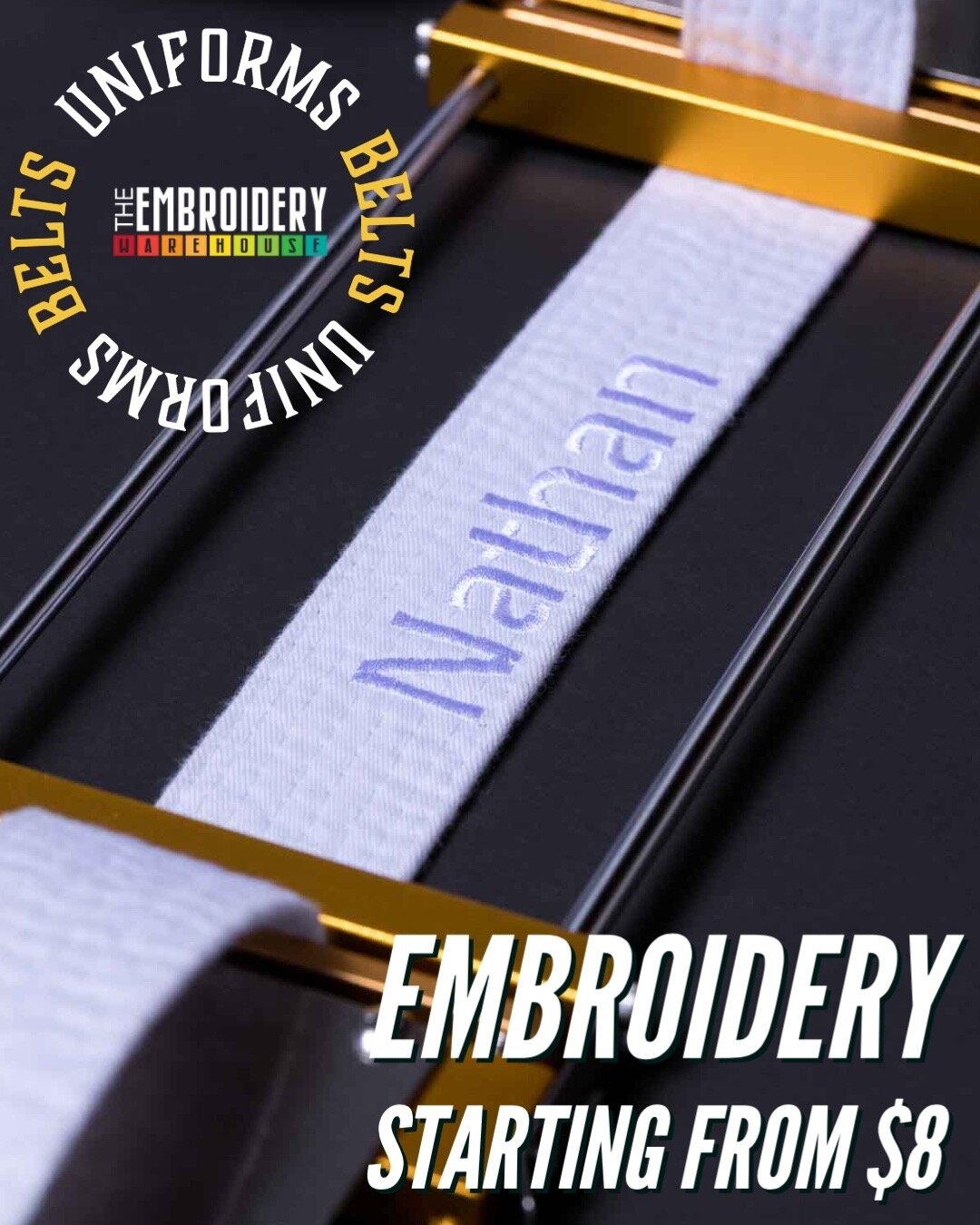 Got gear that need branding? 
We can also embroider specialty items like as belts, shoes and bags.  Get it touch to talk about what's possible. 

📞 0800 STITCH IT  or (07) 949 9255
📲 sales@embroiderywarehouse.co.nz
🖥️ http://www.embroiderywarehous