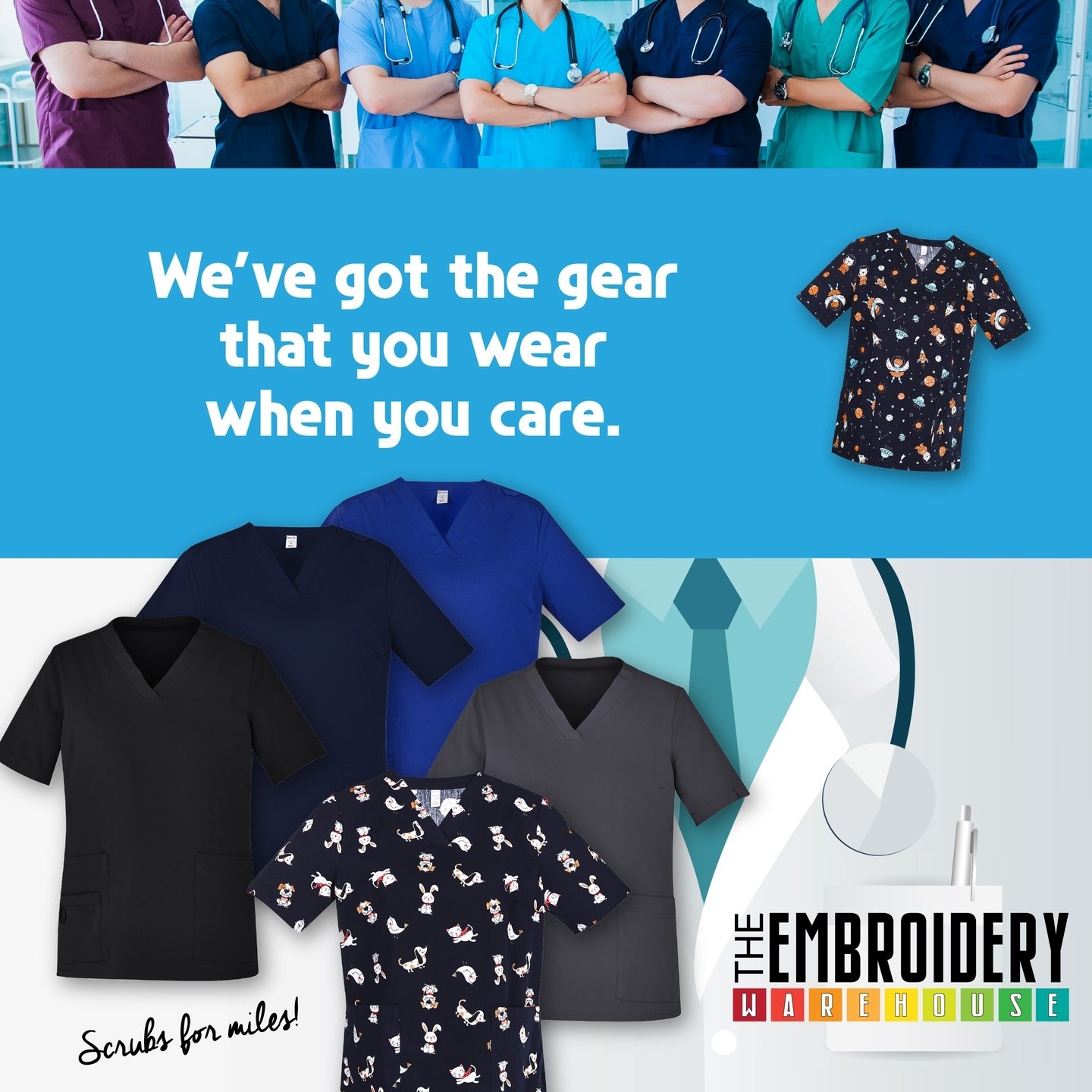 Attention healthcare providers! 🩺 Looking for scrubs that work as hard as you do? Look no further! Our healthcare uniforms are designed for durability, comfort, and style. Let's dress your team in gear that's as reliable as your care. Order now and 