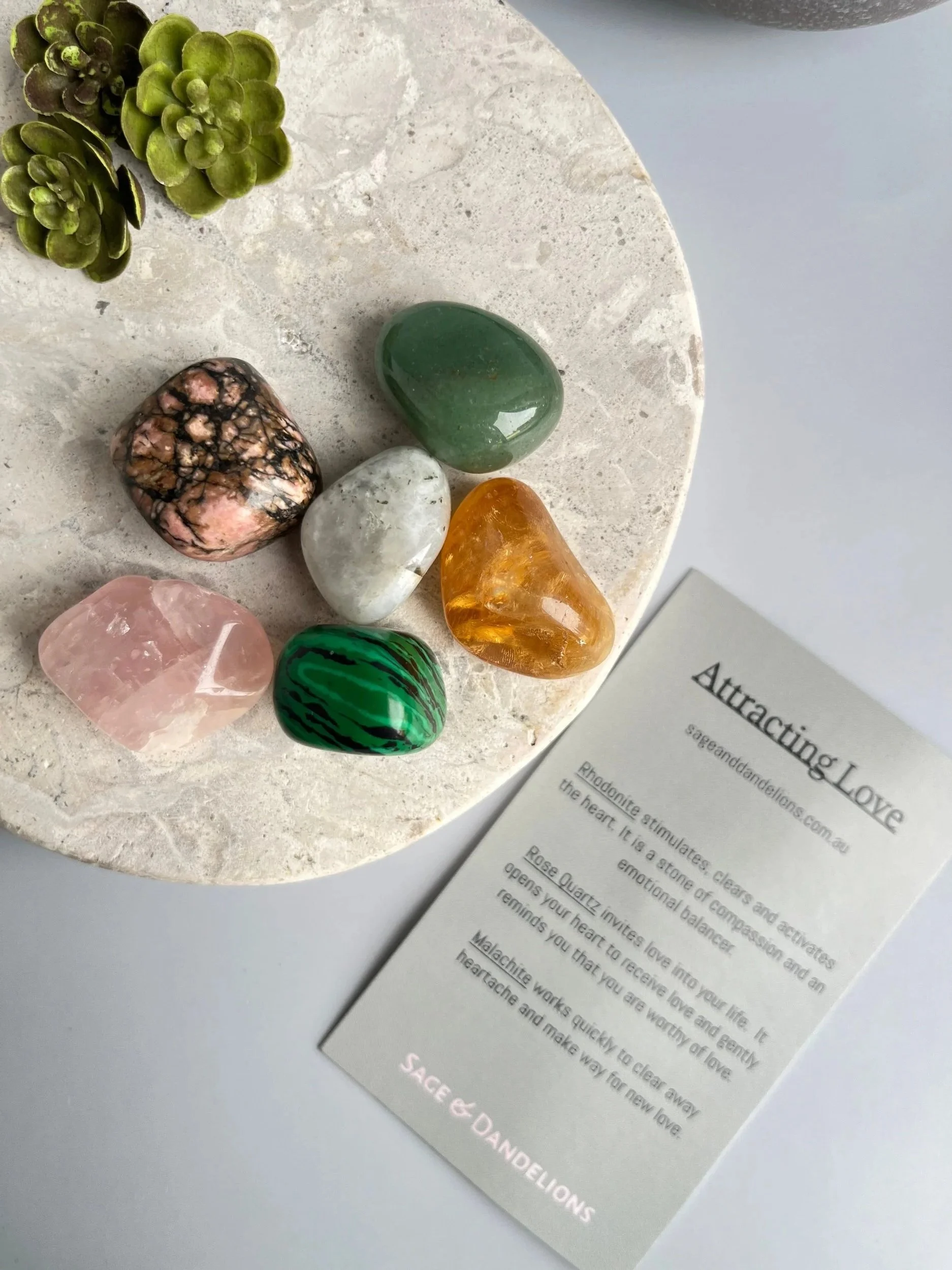 Attracting Love Crystal Intention Set