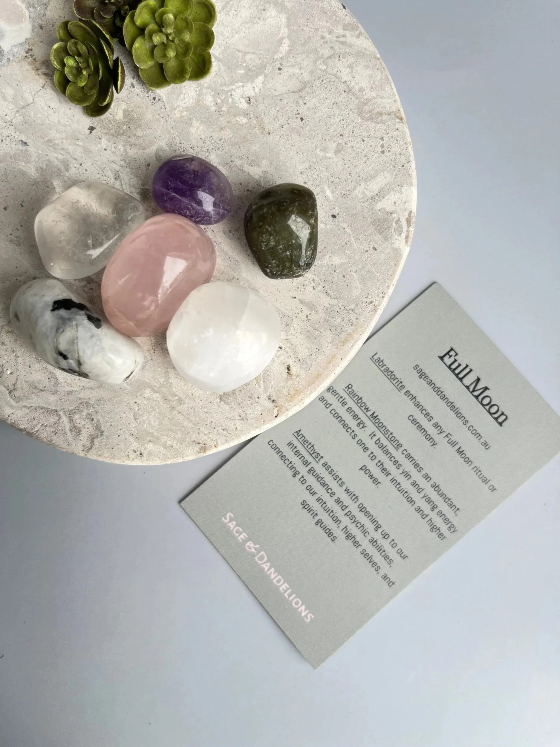 Full Moon Crystal Intention Set