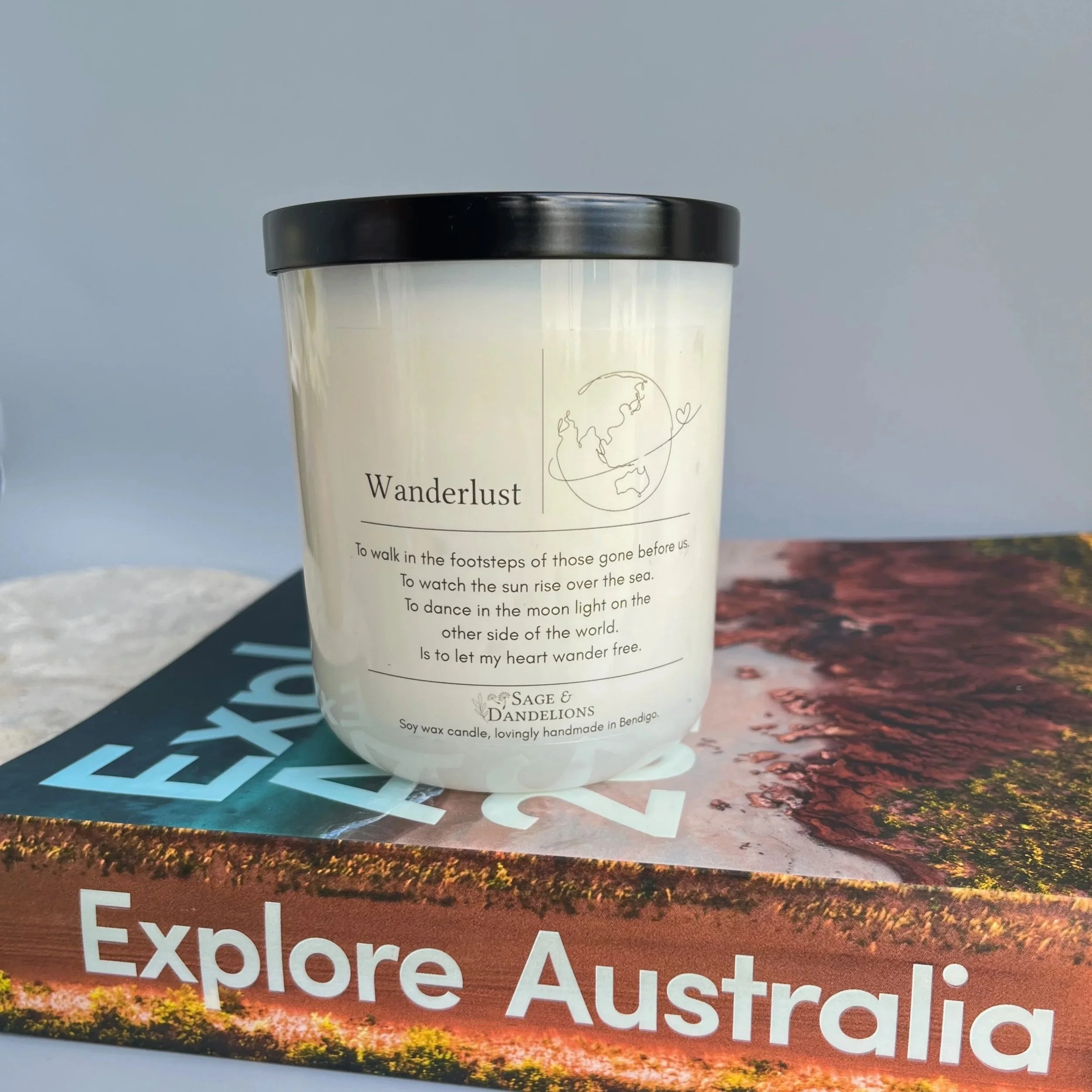 Wanderlust – Scented Soy Candle | Handmade in Bendigo
