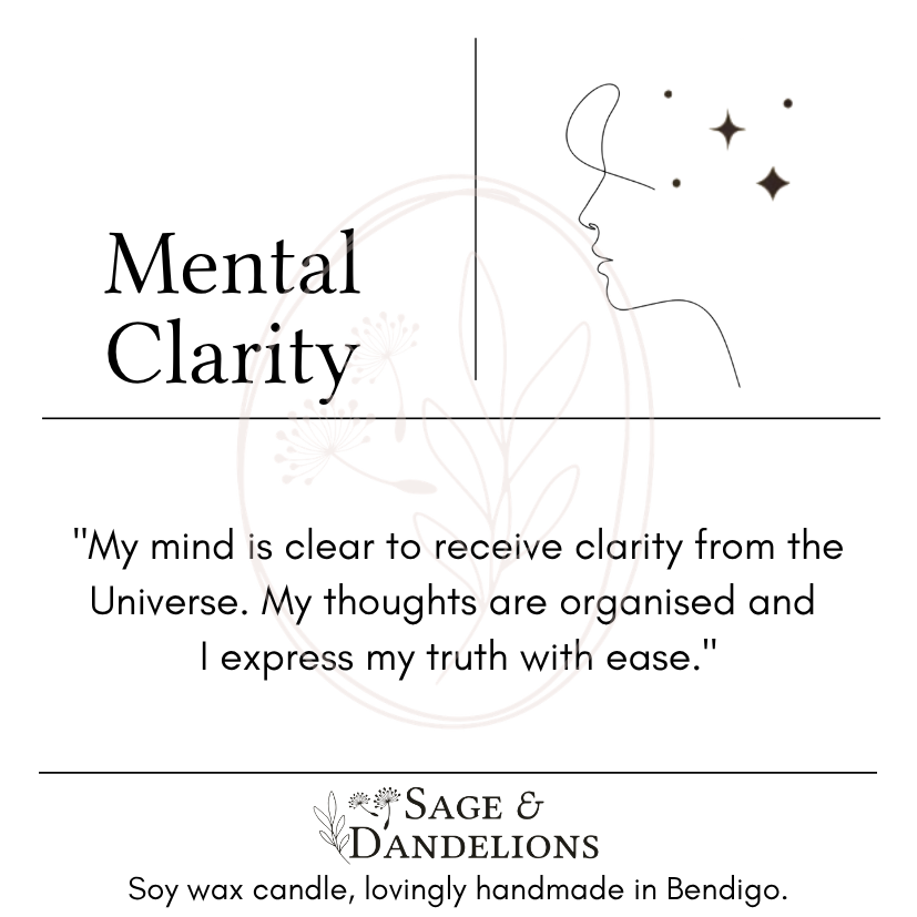 Mental Clarity– Scented Soy Candle | Handmade in Bendigo