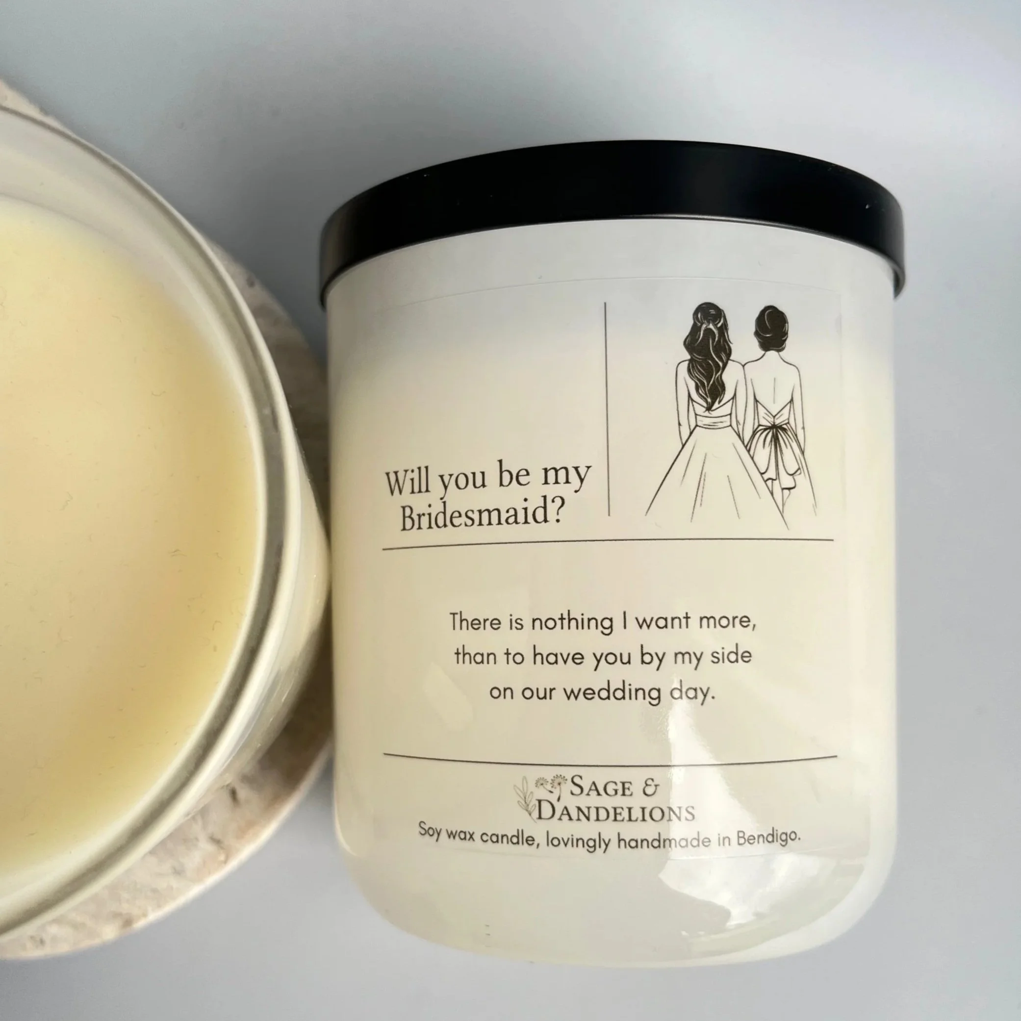 Will You Be My Bridesmaid? – Scented Soy Candle | Handmade in Bendigo