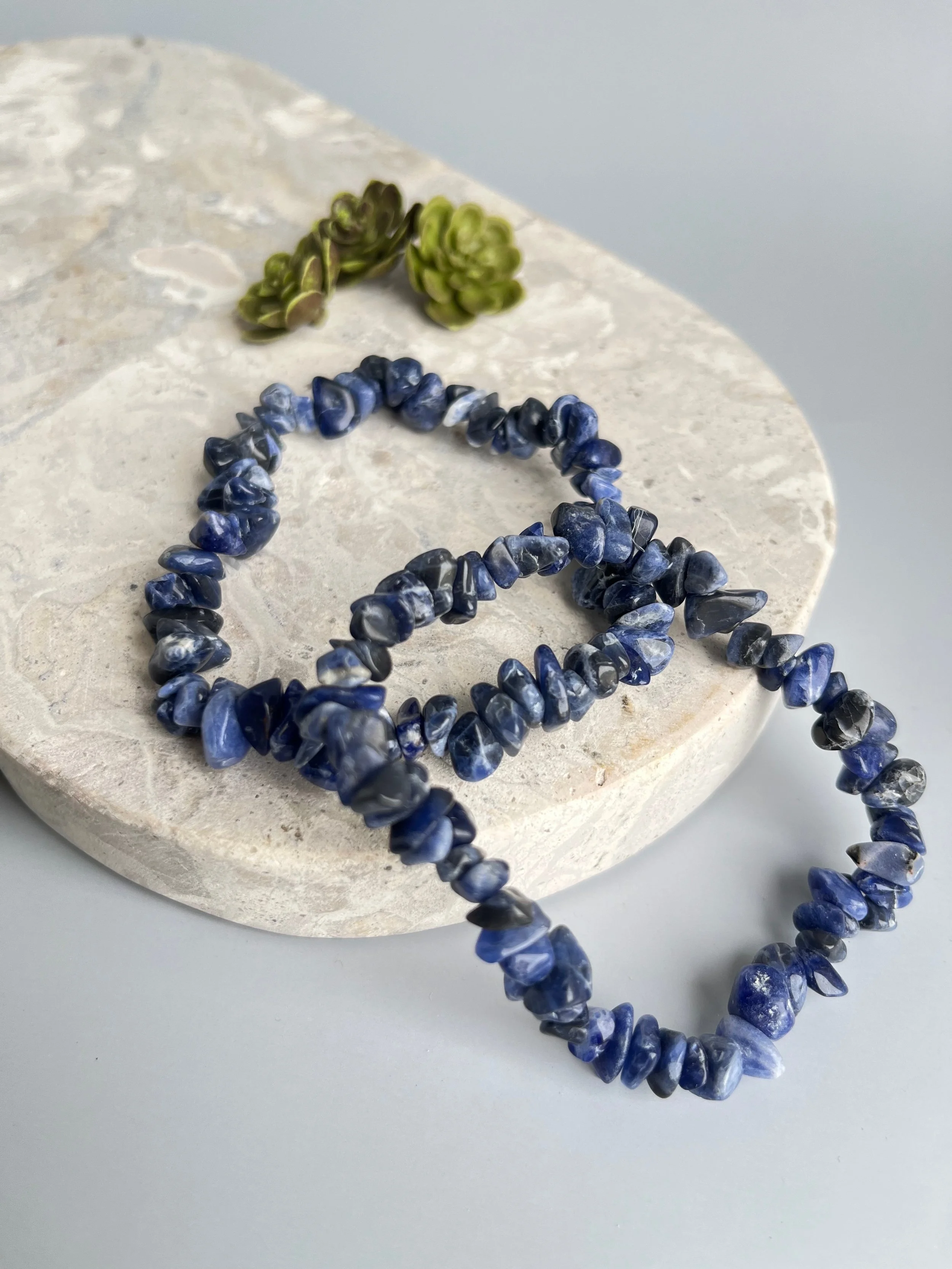 Sodalite Crystal Chip Bracelet