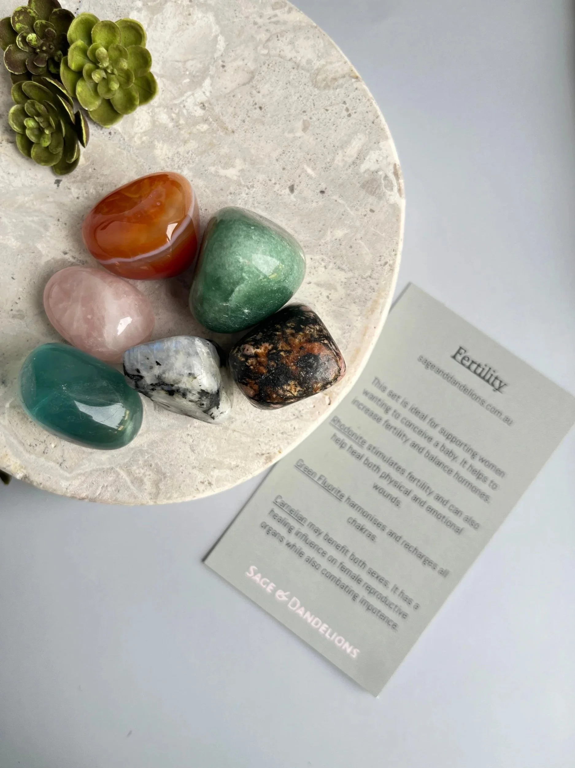 Fertility Crystal Intention Set