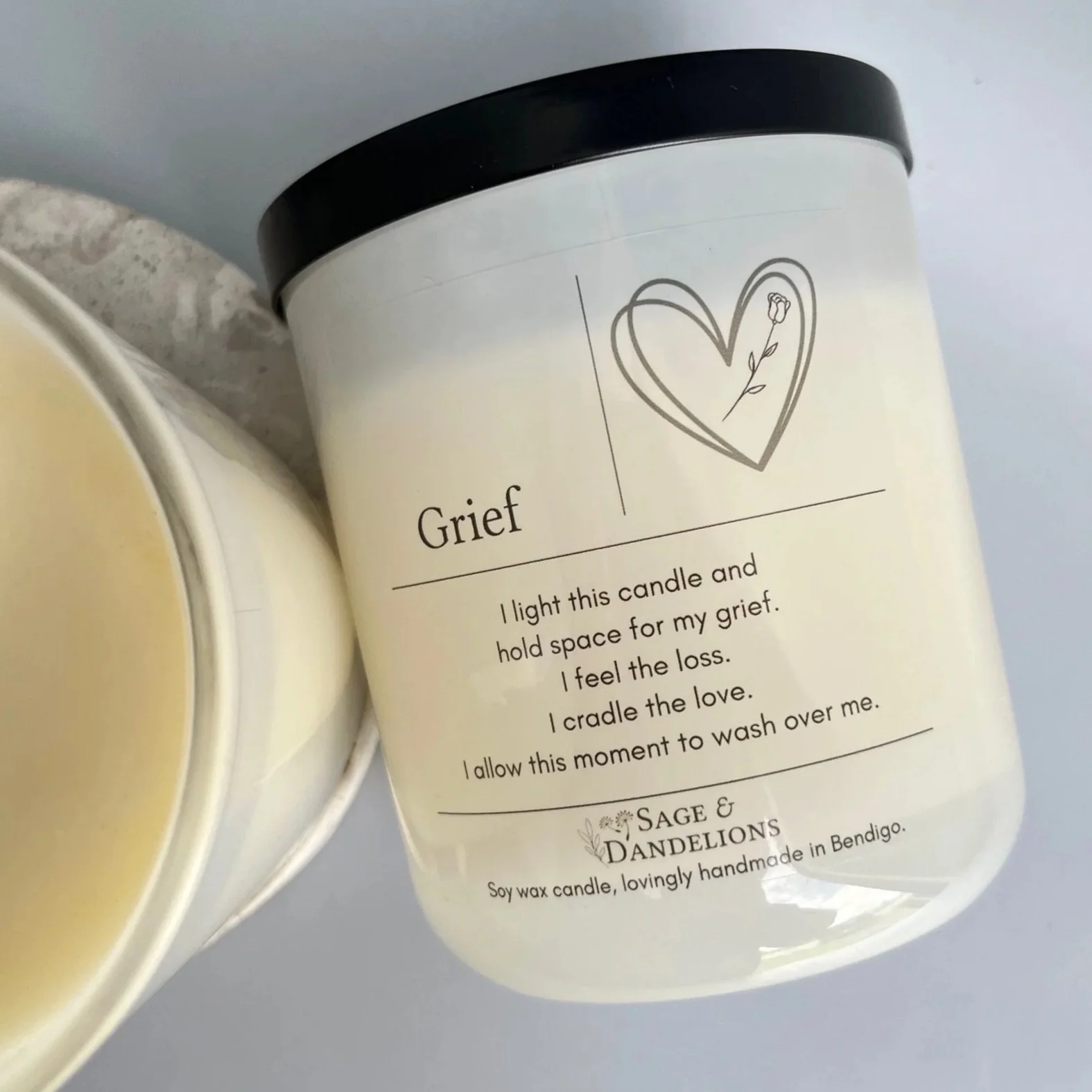 Grief – Scented Soy Candle | Handmade in Bendigo