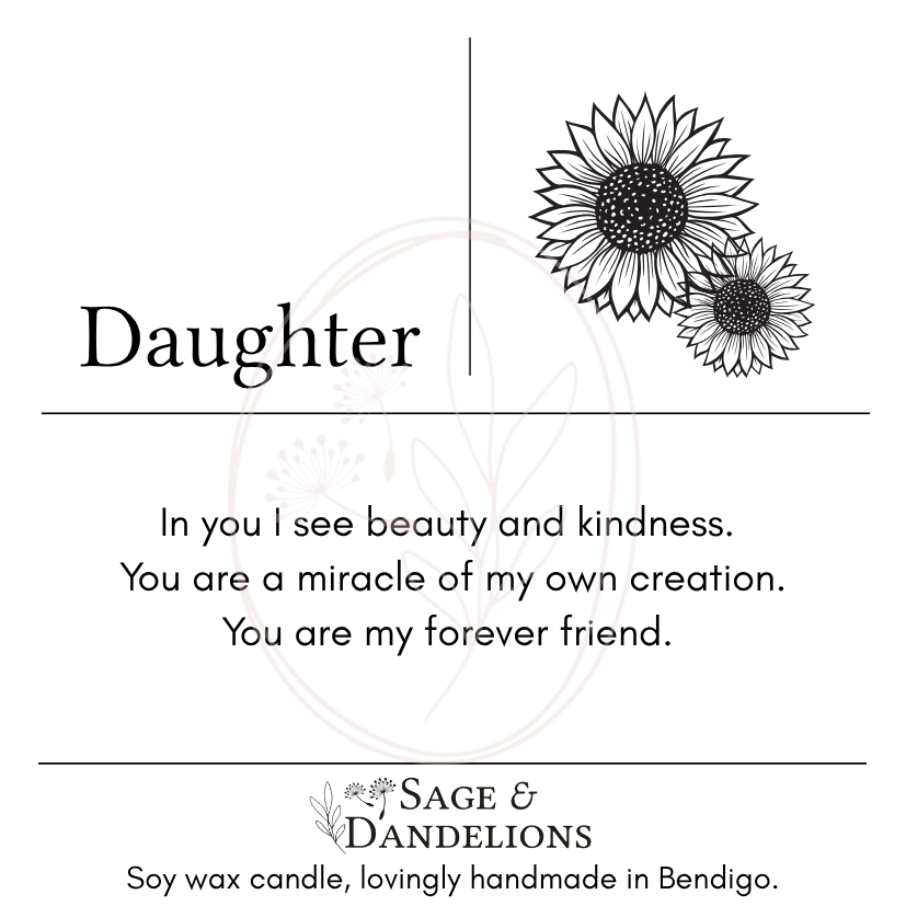 Daughter – Scented Soy Candle | Handmade in Bendigo