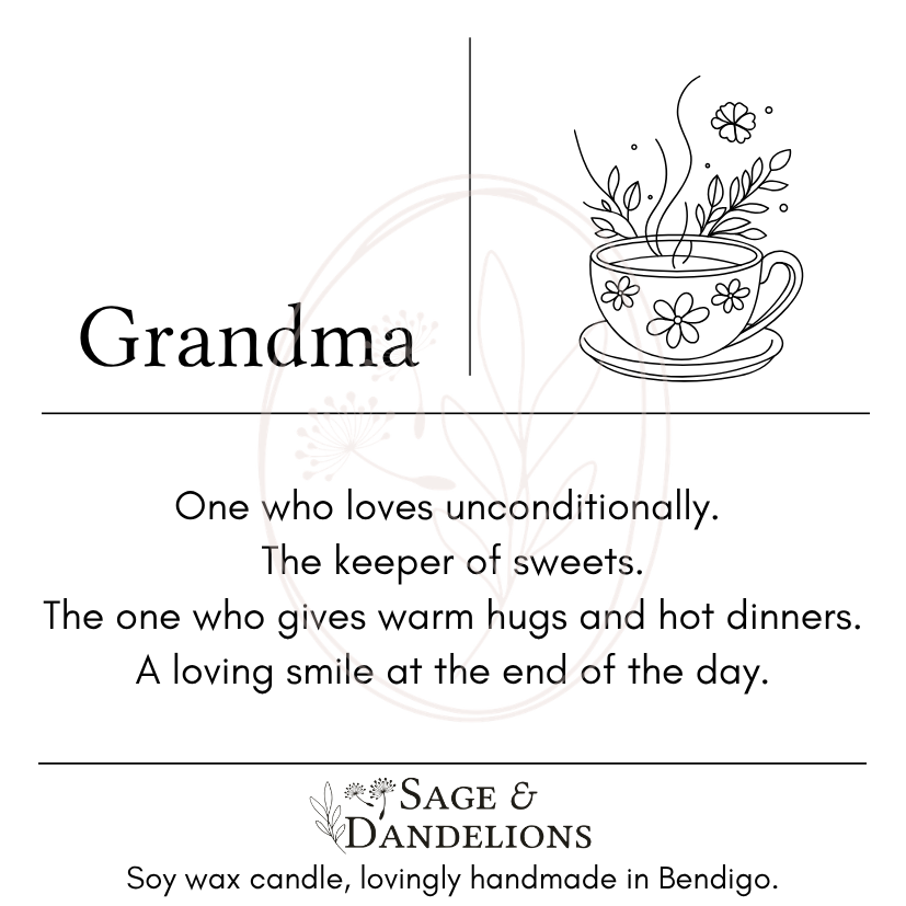 Grandma – Scented Soy Candle | Handmade in Bendigo