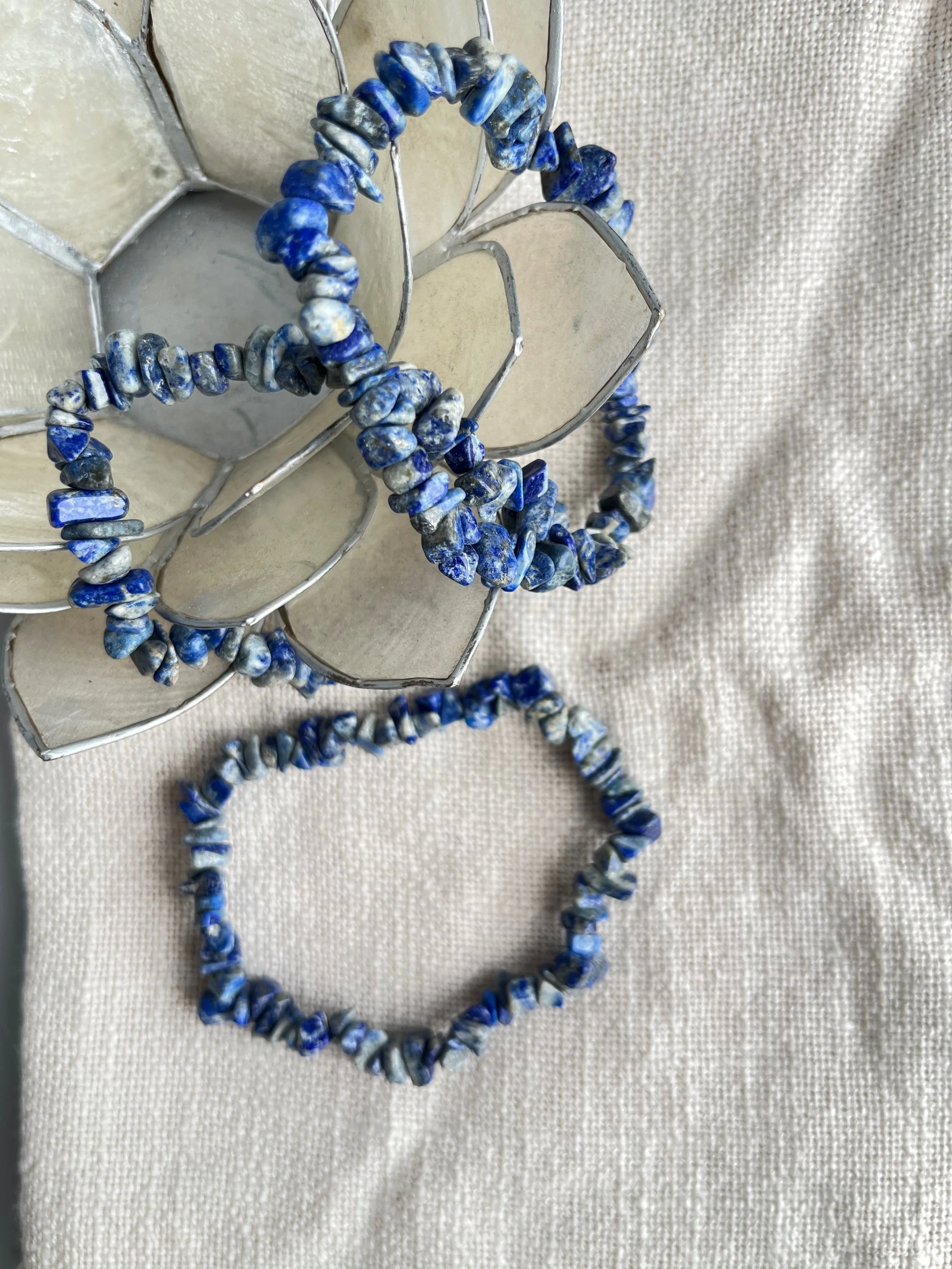 Lapis Lazuli Crystal Chip Bracelet