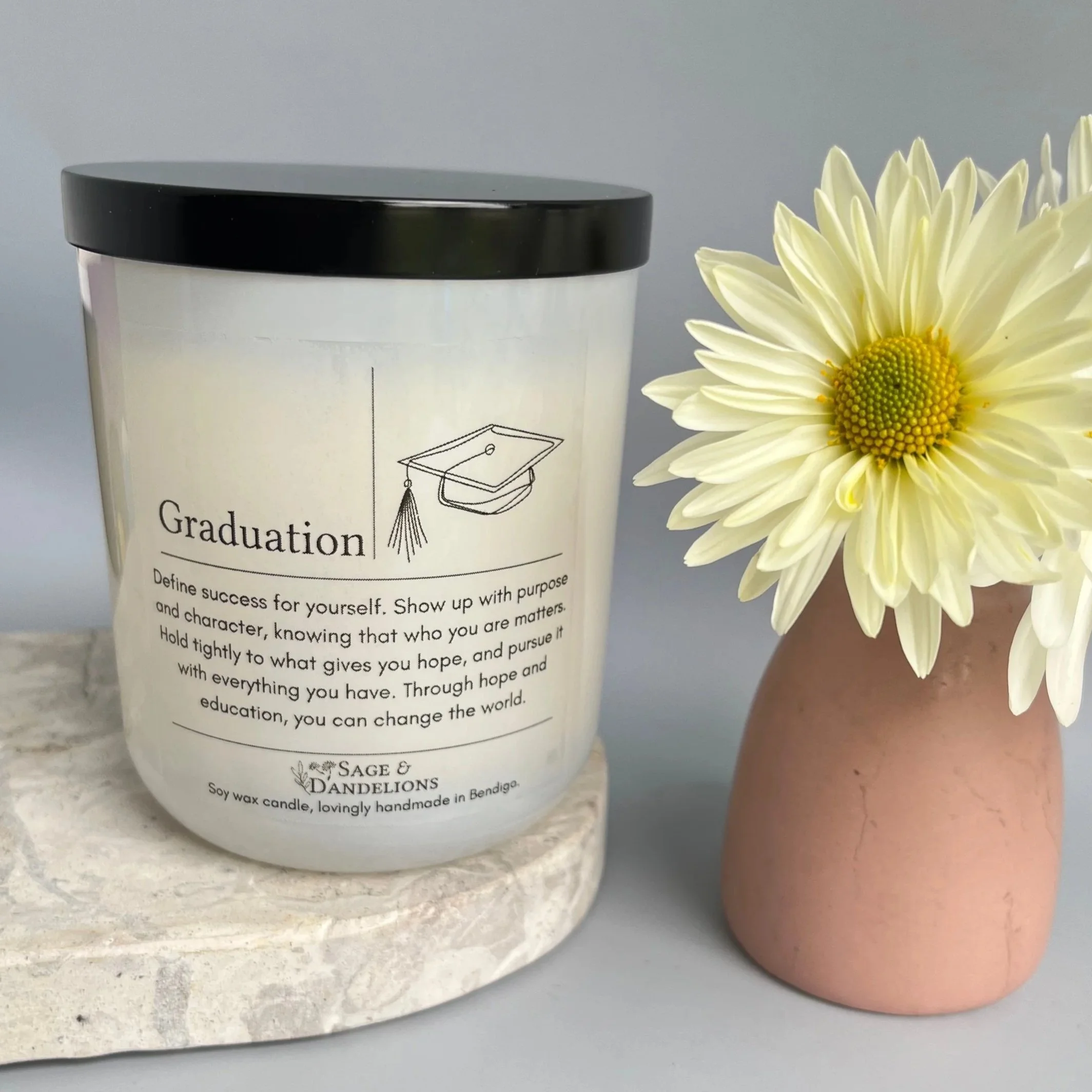 Graduation – Scented Soy Candle | Handmade in Bendigo