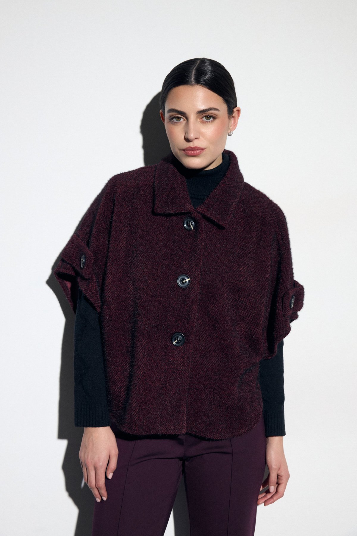 Bariloche Irisa Woven Chenille Jacket in Prune