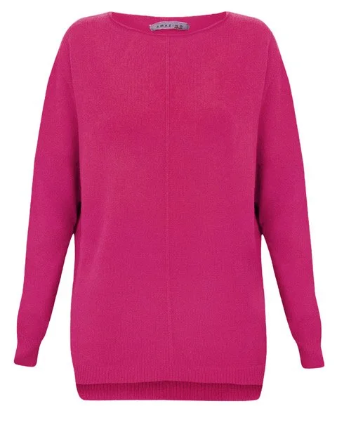 Maggie Cerise Seam Front Supersoft Jumper (Cerise).jpeg