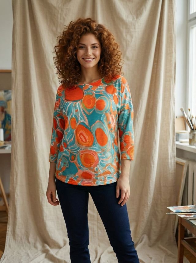 Claire Desjardins Jumper in Jellyfish on the Beach