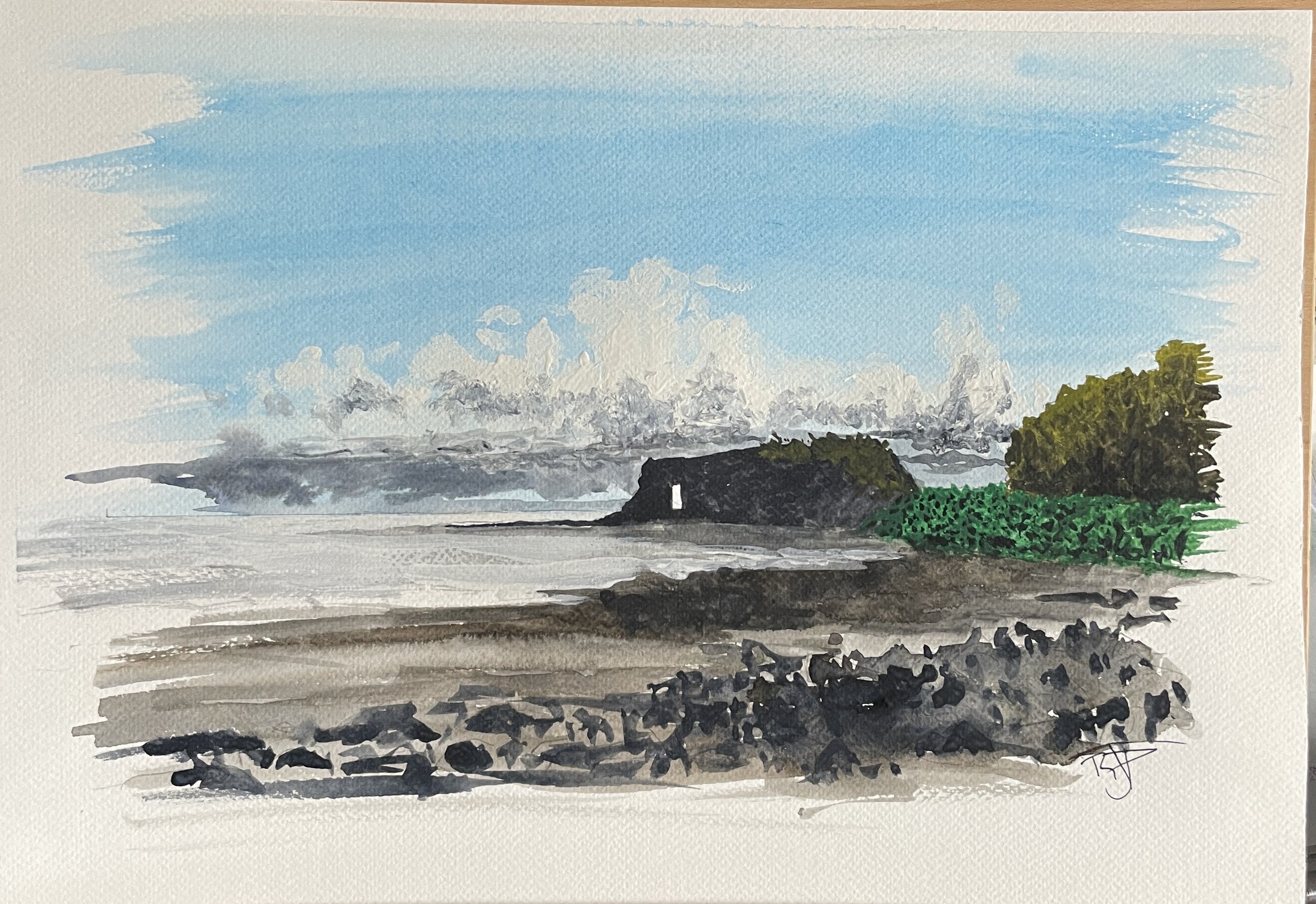 Elephant rock. A3 studio watercolour on paper
