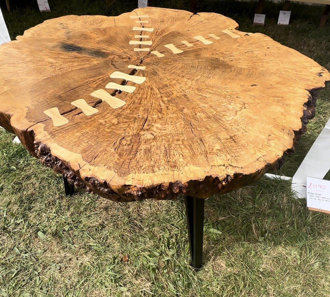 oak dining table statement live edge