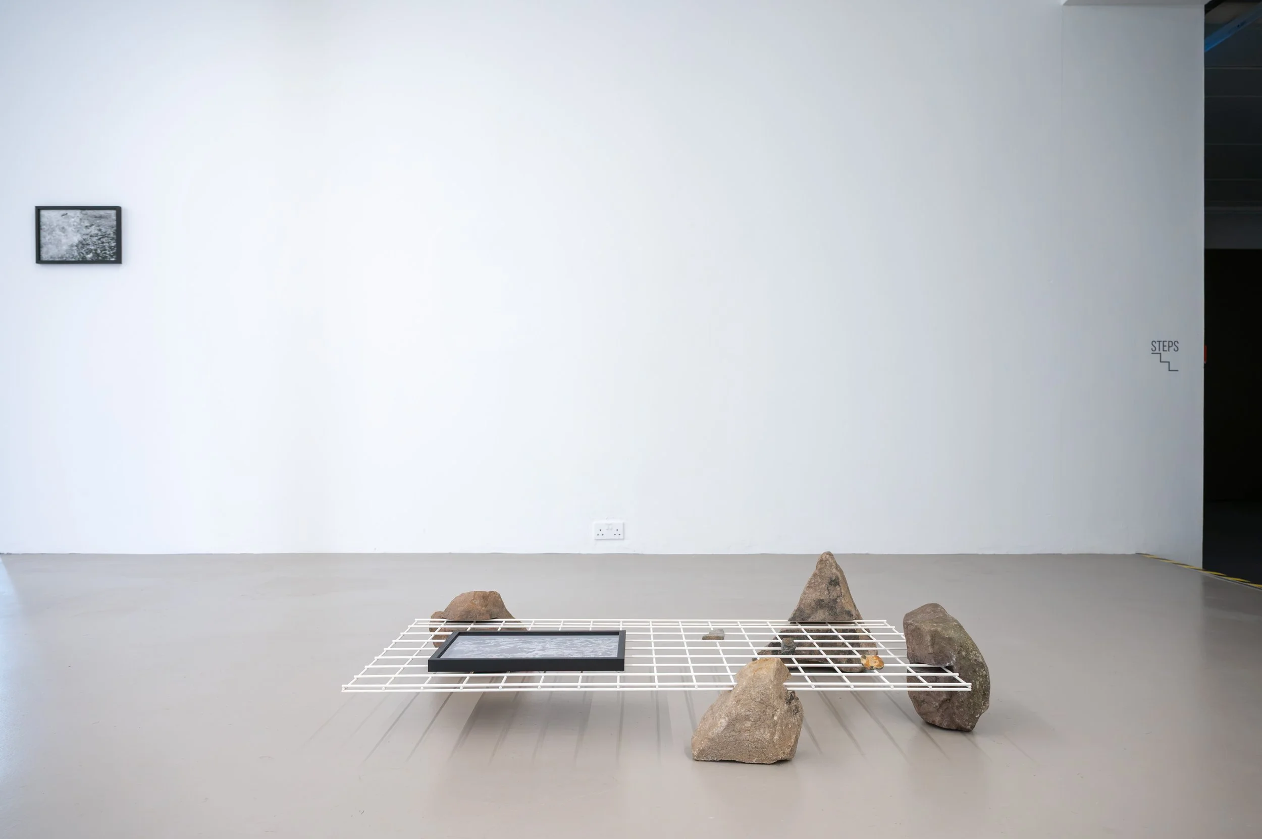 Christopher Steenson,  All I see is the present , 2026. Installation view, CCA Derry~Londonderry. Photo: Paola Bernardelli. 