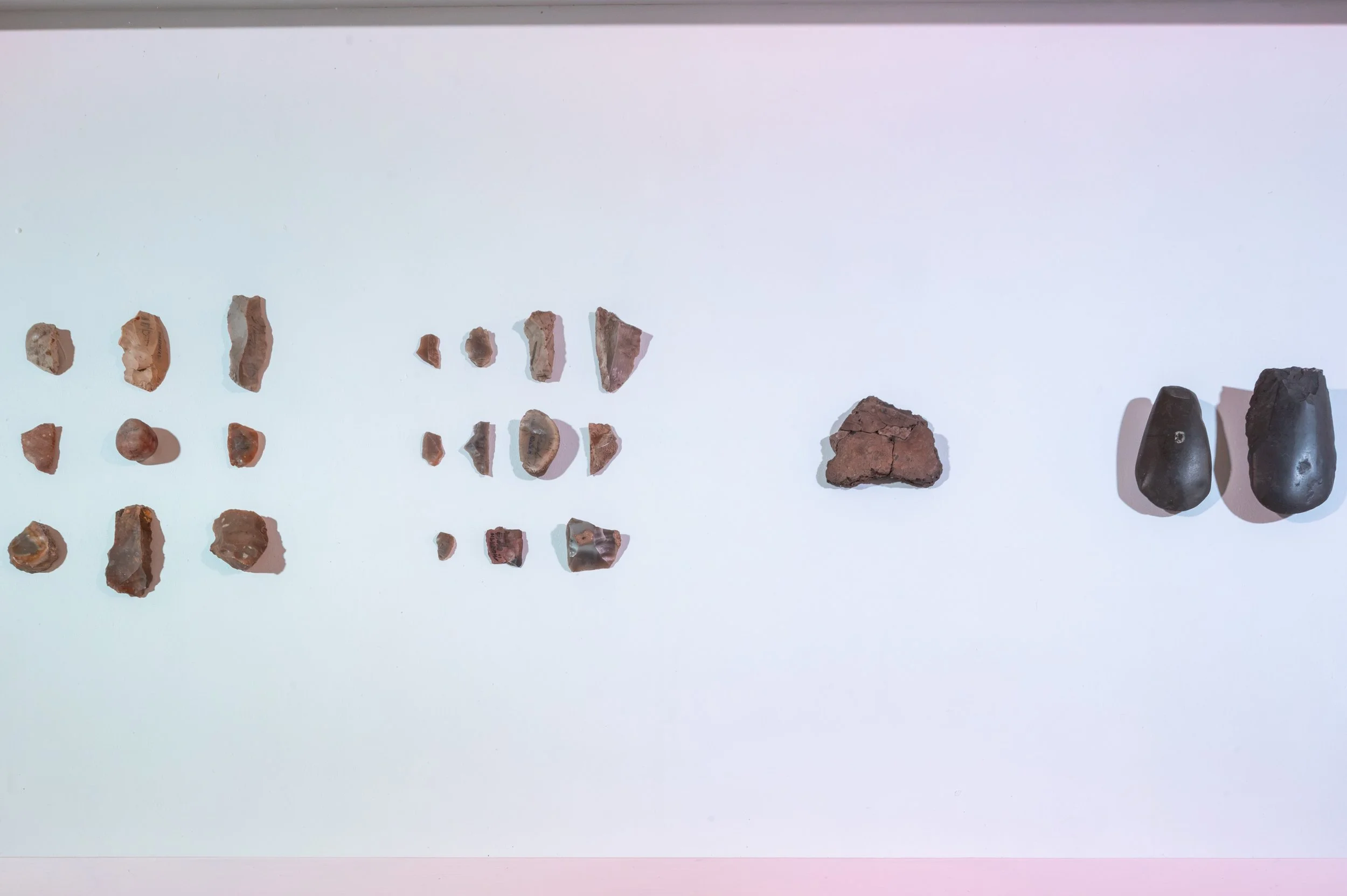 Artefacts from Beaghmore Stone Circles and Alignments, Co. Tyrone. On loan from collections at National Museums NI. Photo: Paola Bernardelli. 