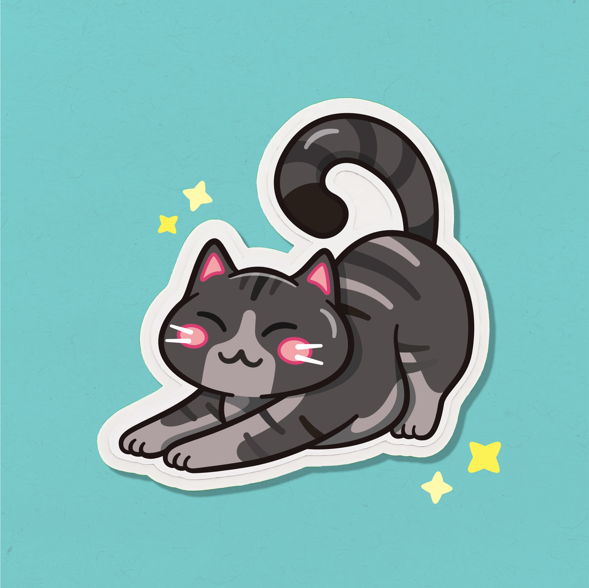 Grey Tabby Sticker