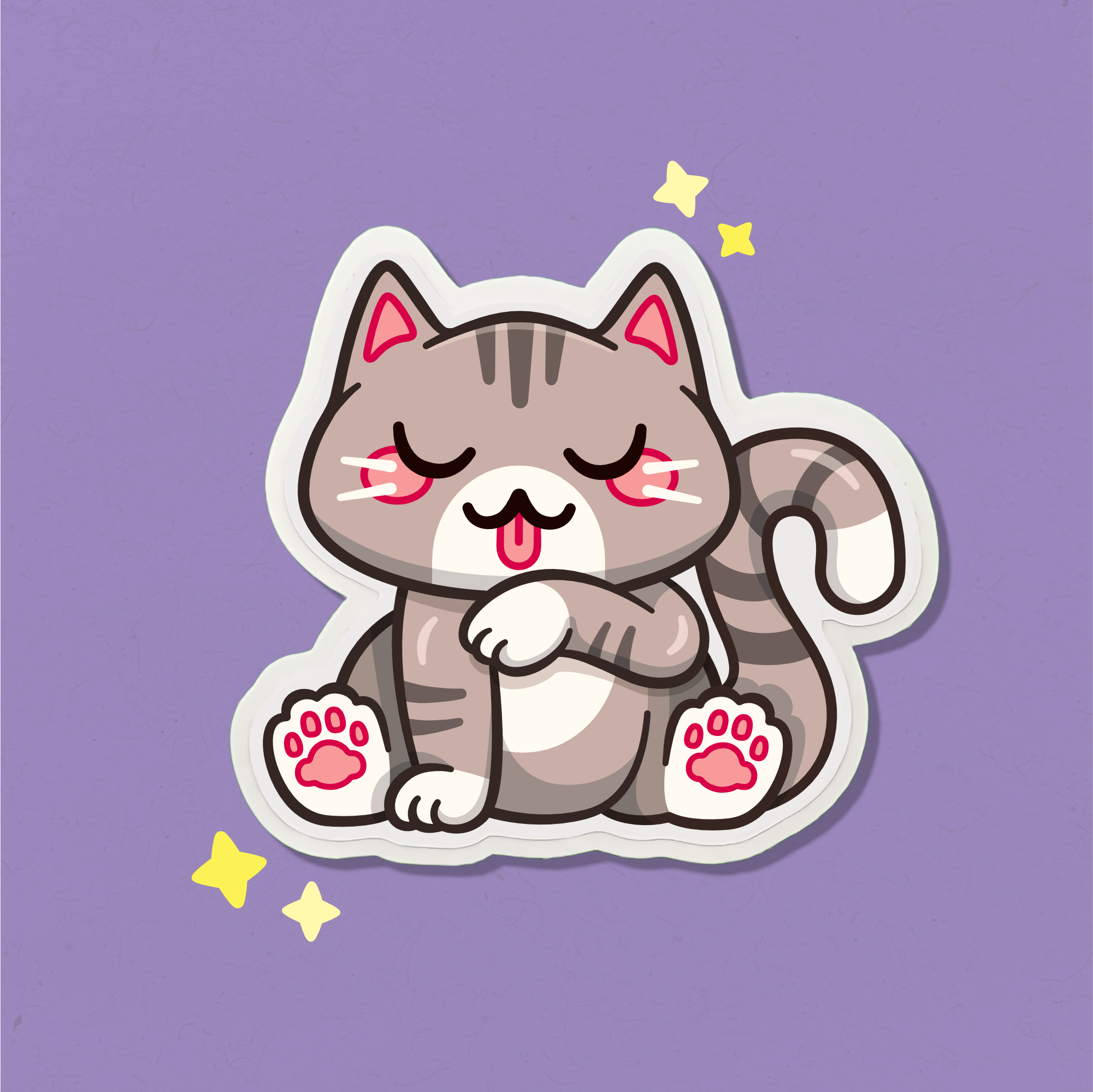 Grey + White Sticker