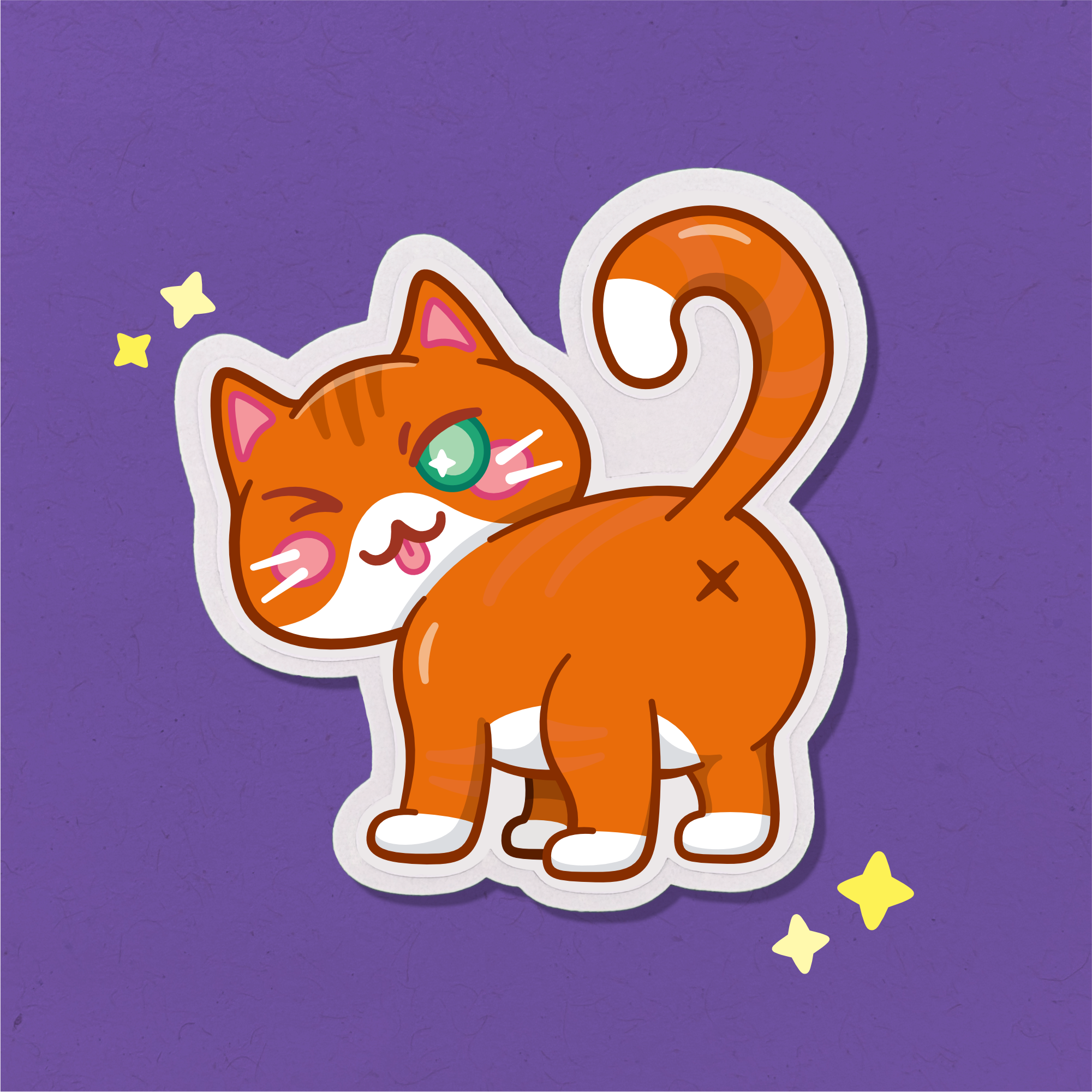 Orange Tabby Sticker