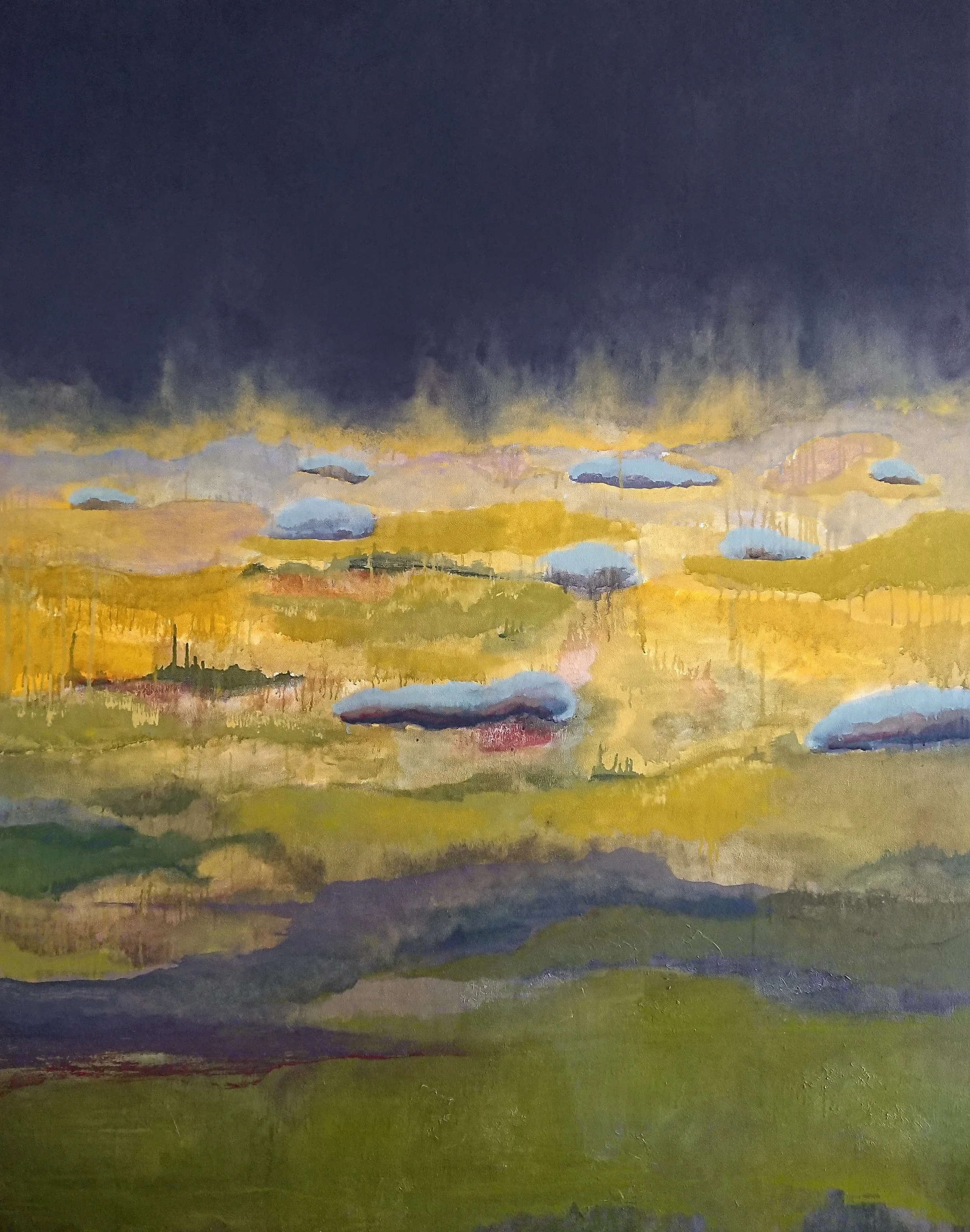 "Blue Stones III", oil on canvas, 120 x 150 cm