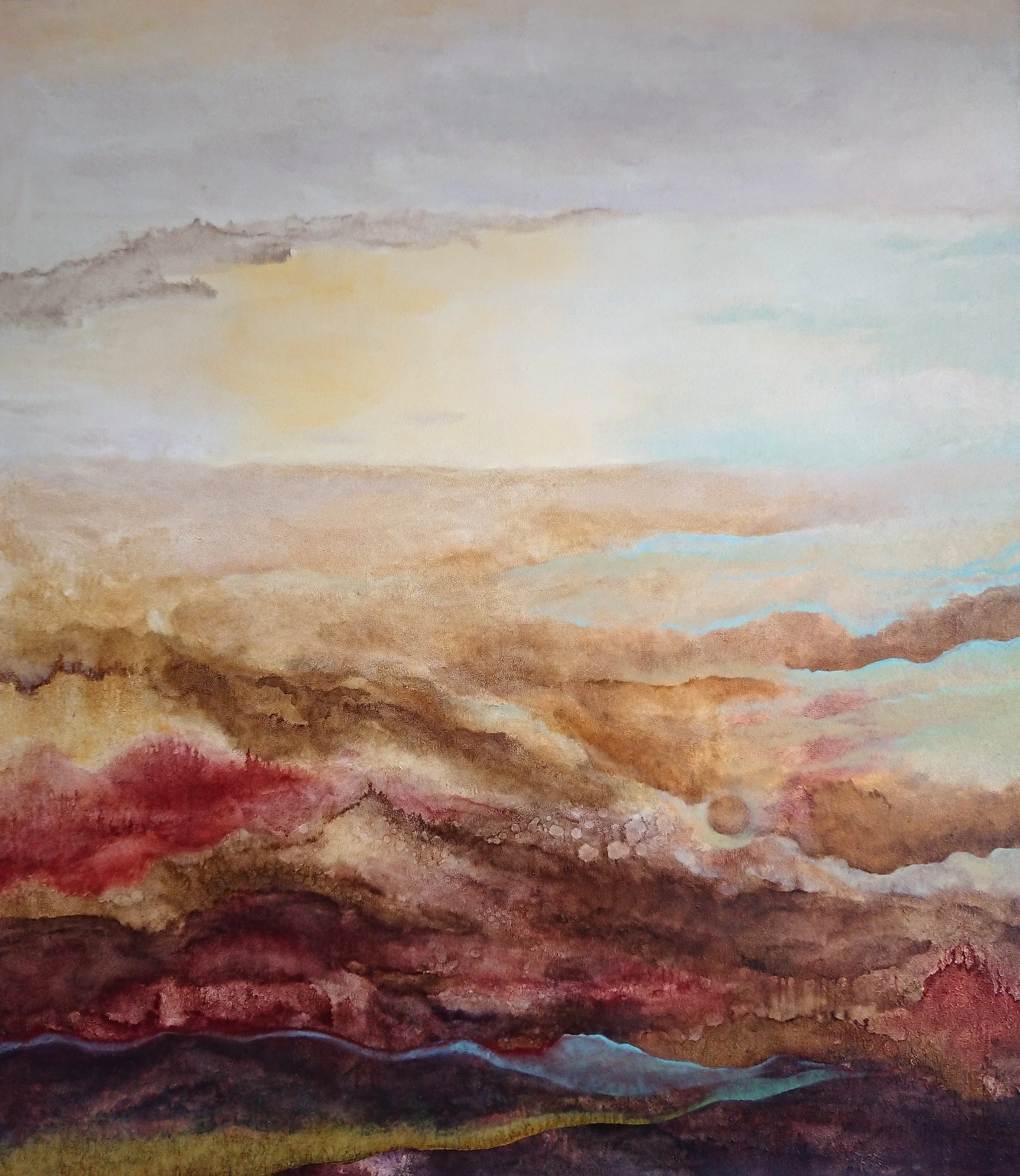  "Sleeping Sun over the Euphrates River", oil on canvas, 117 x 134 cm
