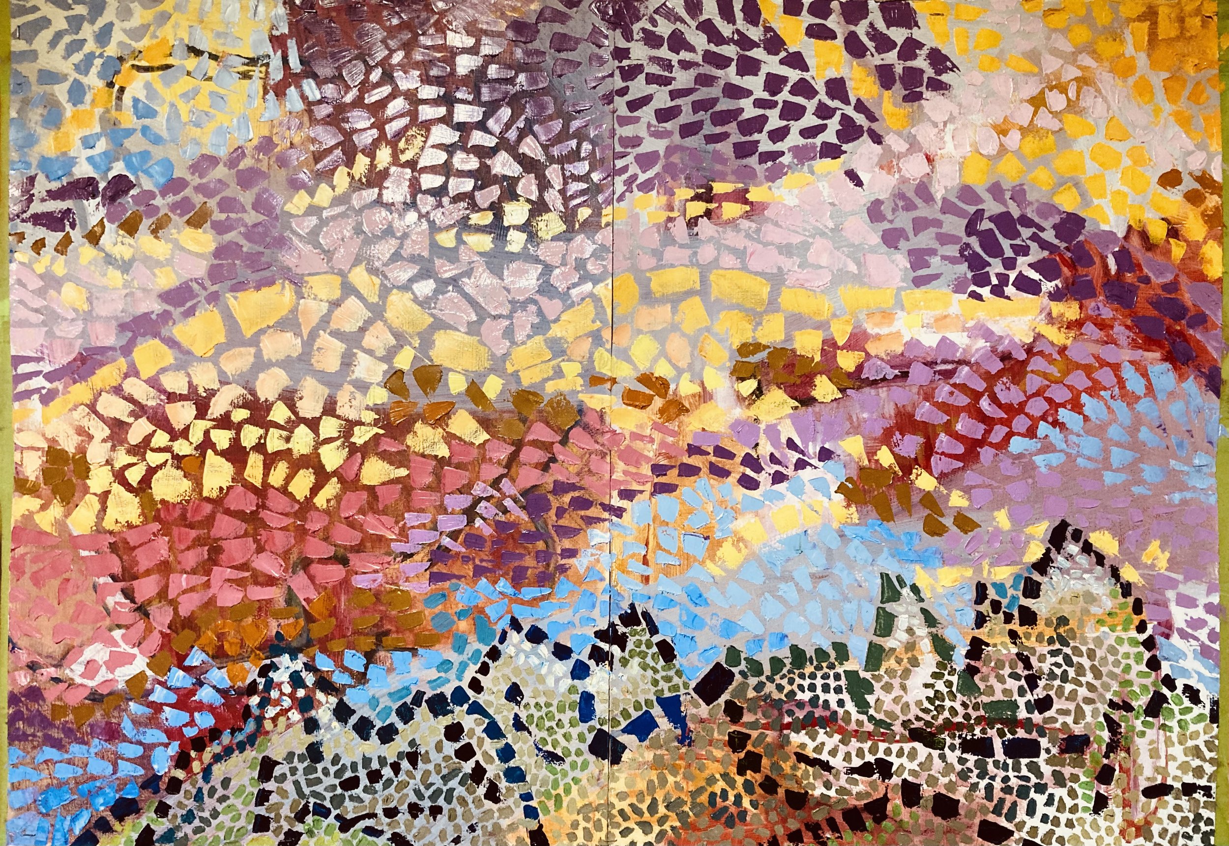 Sunset; 2023; oïl on paper; 70x100cm
